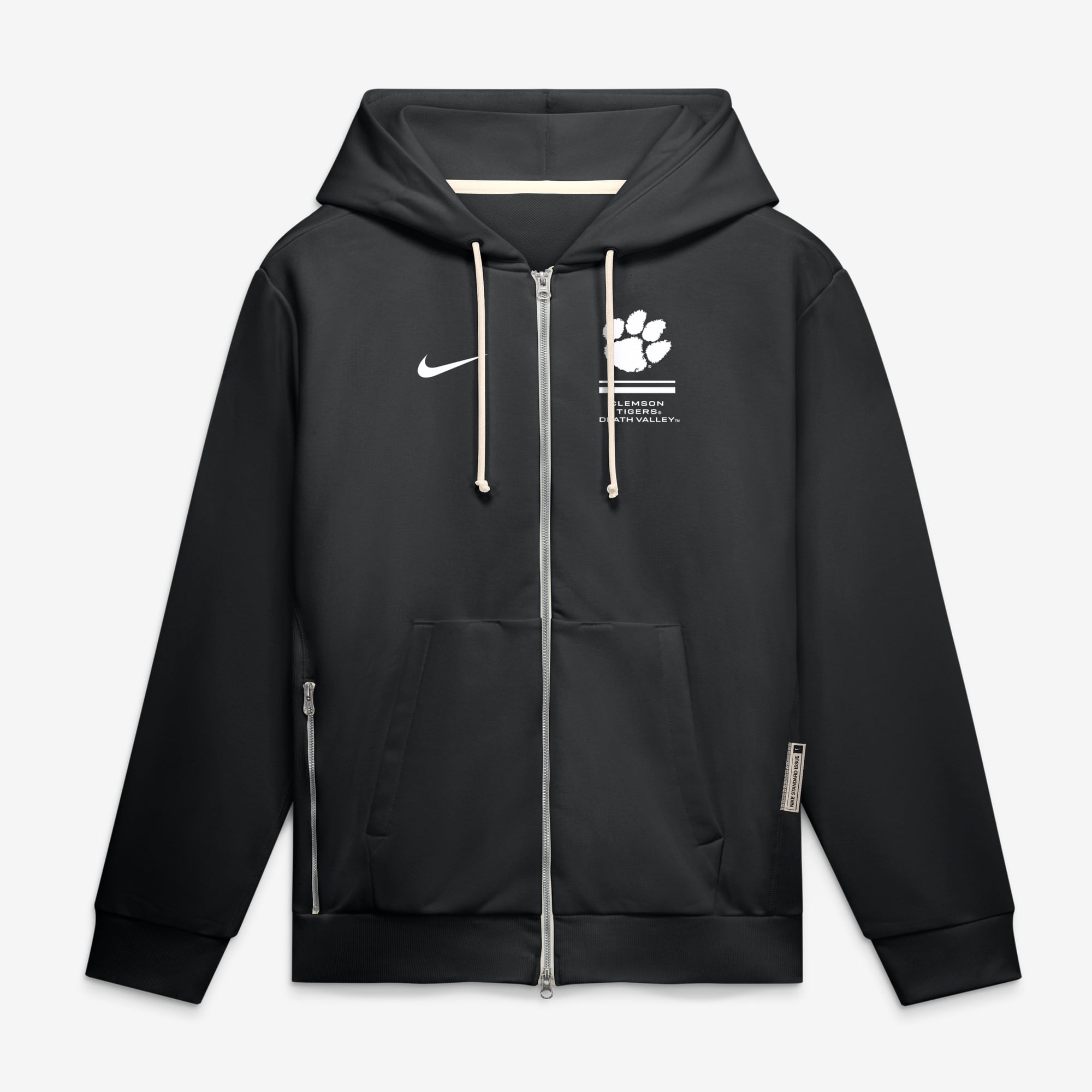 Men's Nike Black Clemson Tigers 2026 Sideline Standard Issue Dri-FIT Full-Zip Hoodie