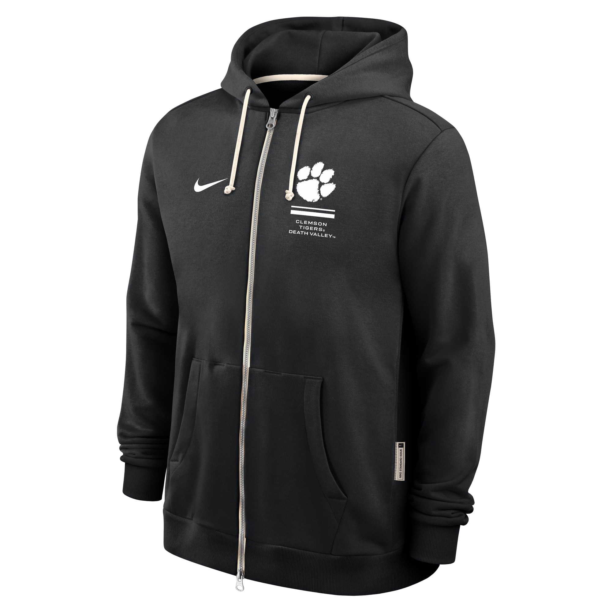 Men's Nike Black Clemson Tigers 2026 Sideline Standard Issue Dri-FIT Full-Zip Hoodie