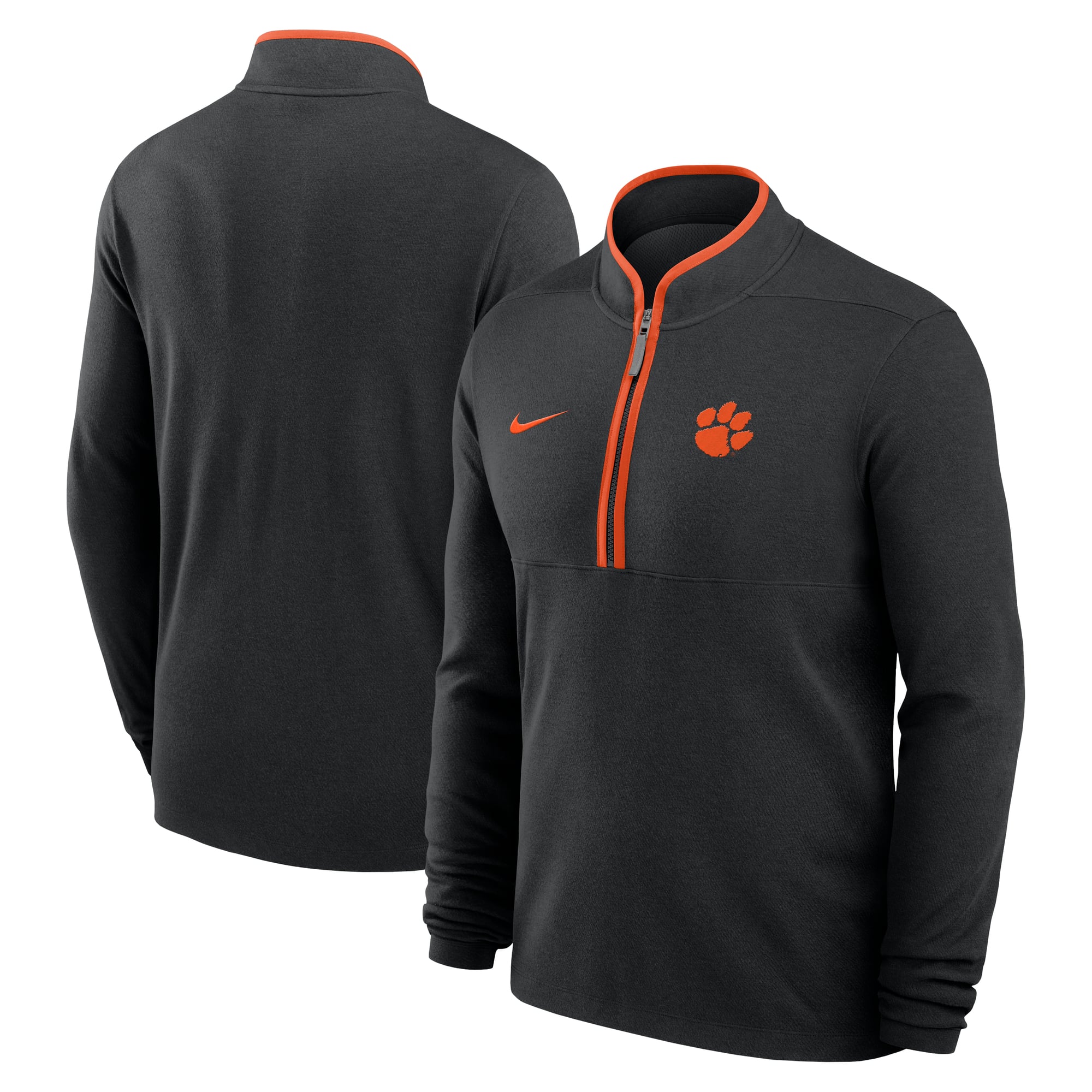 Men's Nike Purple Clemson Tigers Courtside Victory Dri-FIT Half-Zip Pullover