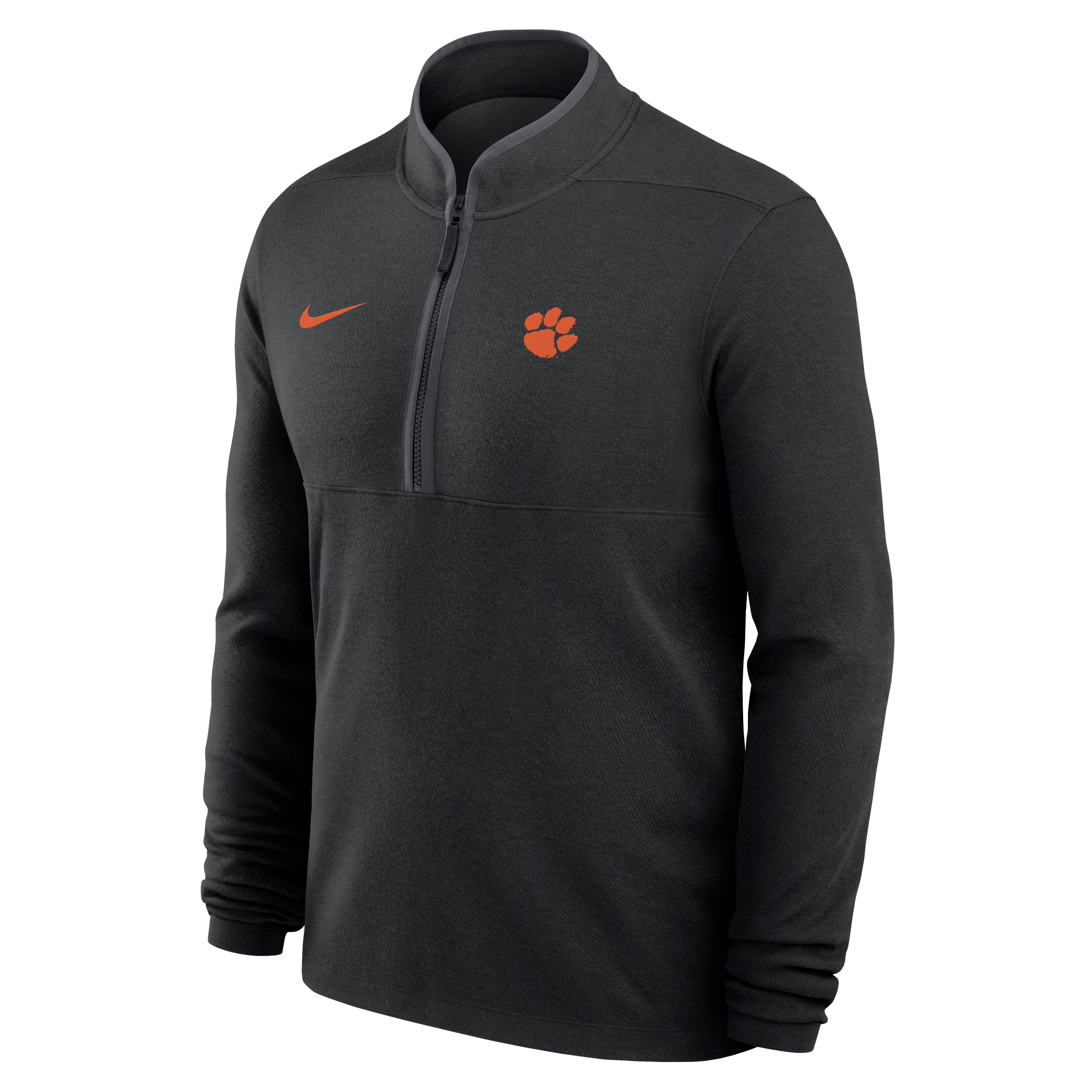 Men's Nike  Black Clemson Tigers Dri-FIT Victory Half-Zip Pullover