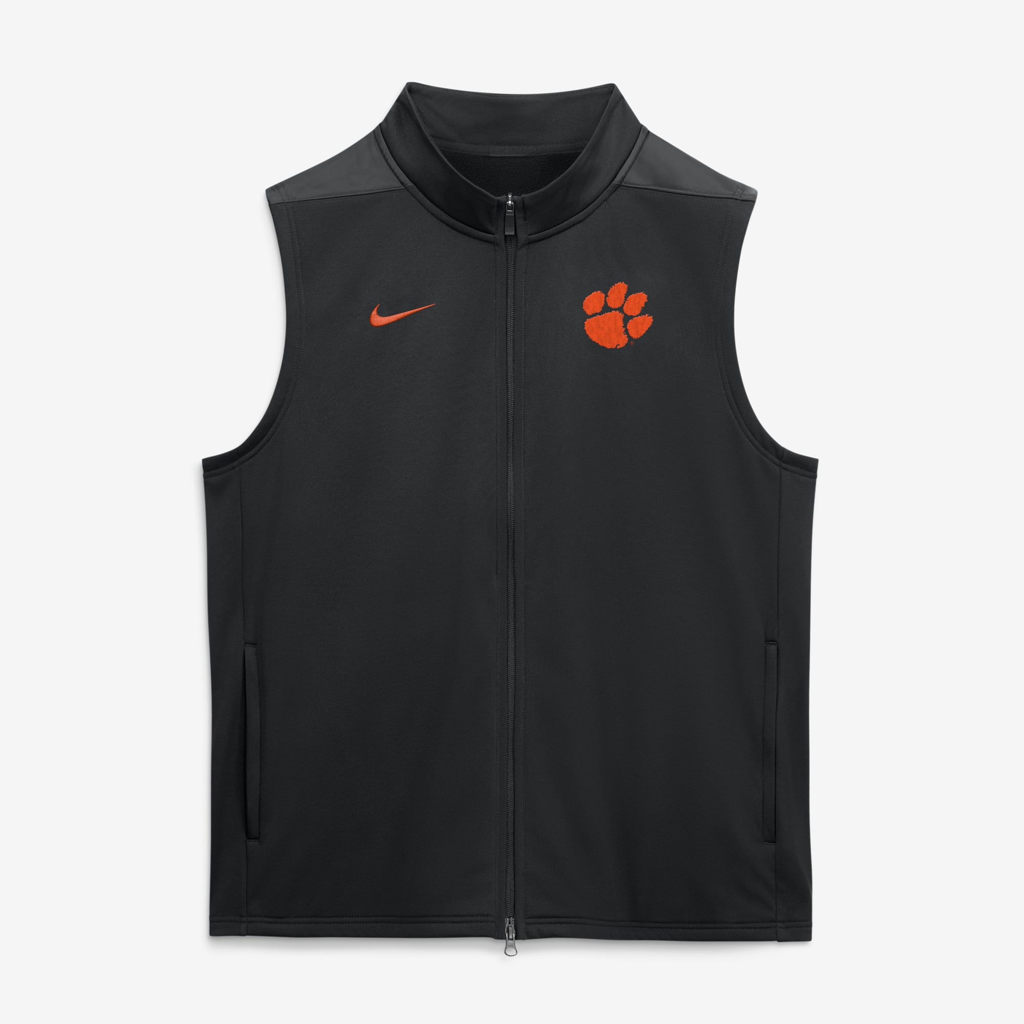 Men's Nike White Clemson Tigers Primetime Victory Therma-FIT Full-Zip Vest