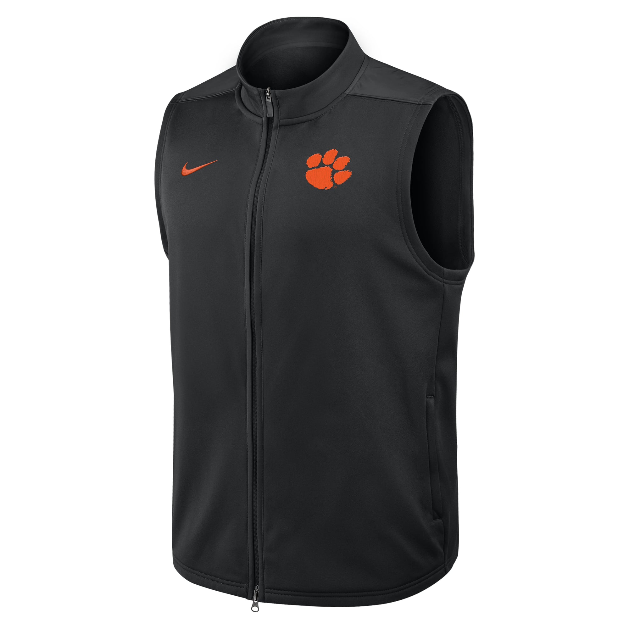 Men's Nike White Clemson Tigers Primetime Victory Therma-FIT Full-Zip Vest