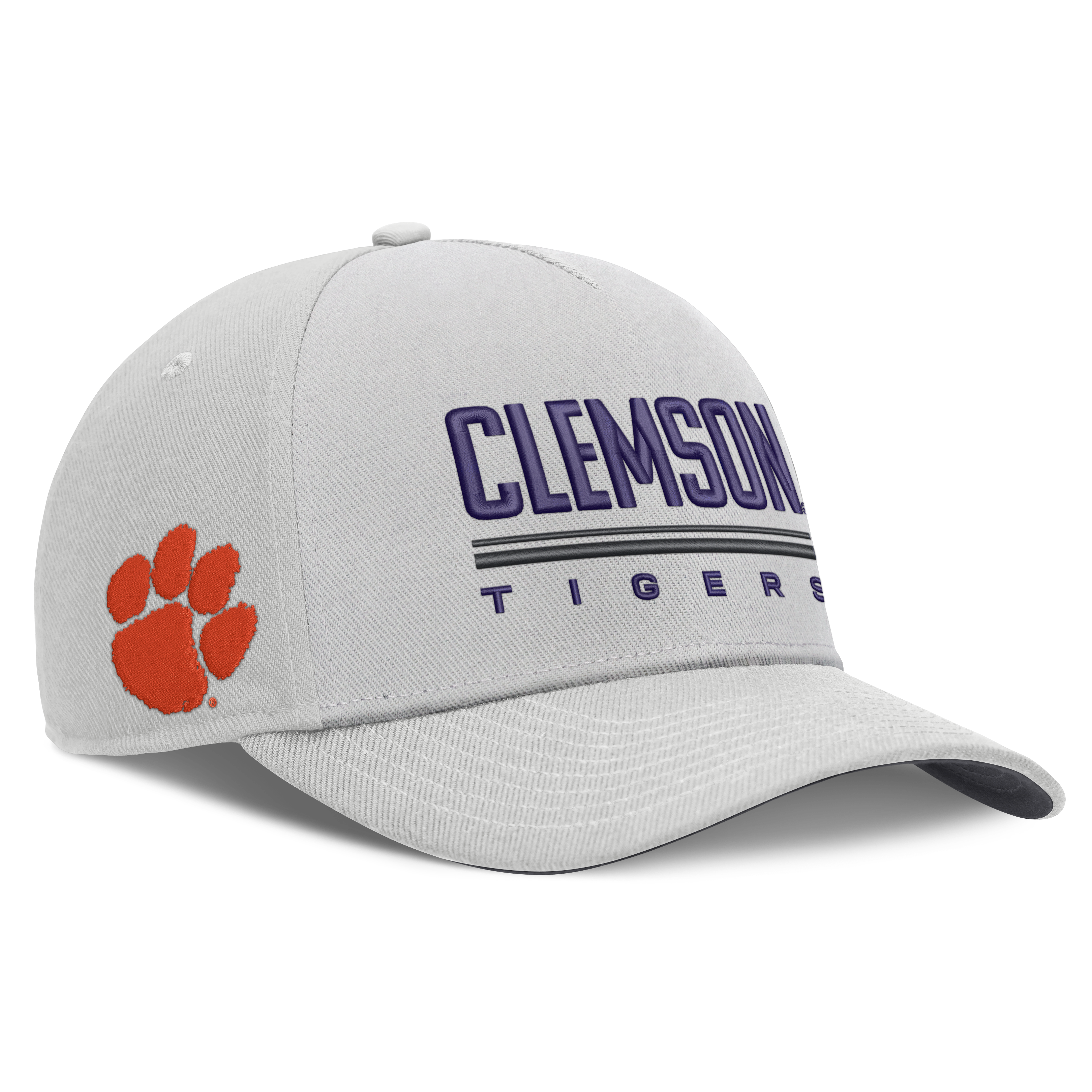 Men's Nike Gray Clemson Tigers 2026 Sideline Dri-FIT Rise Adjustable Hat