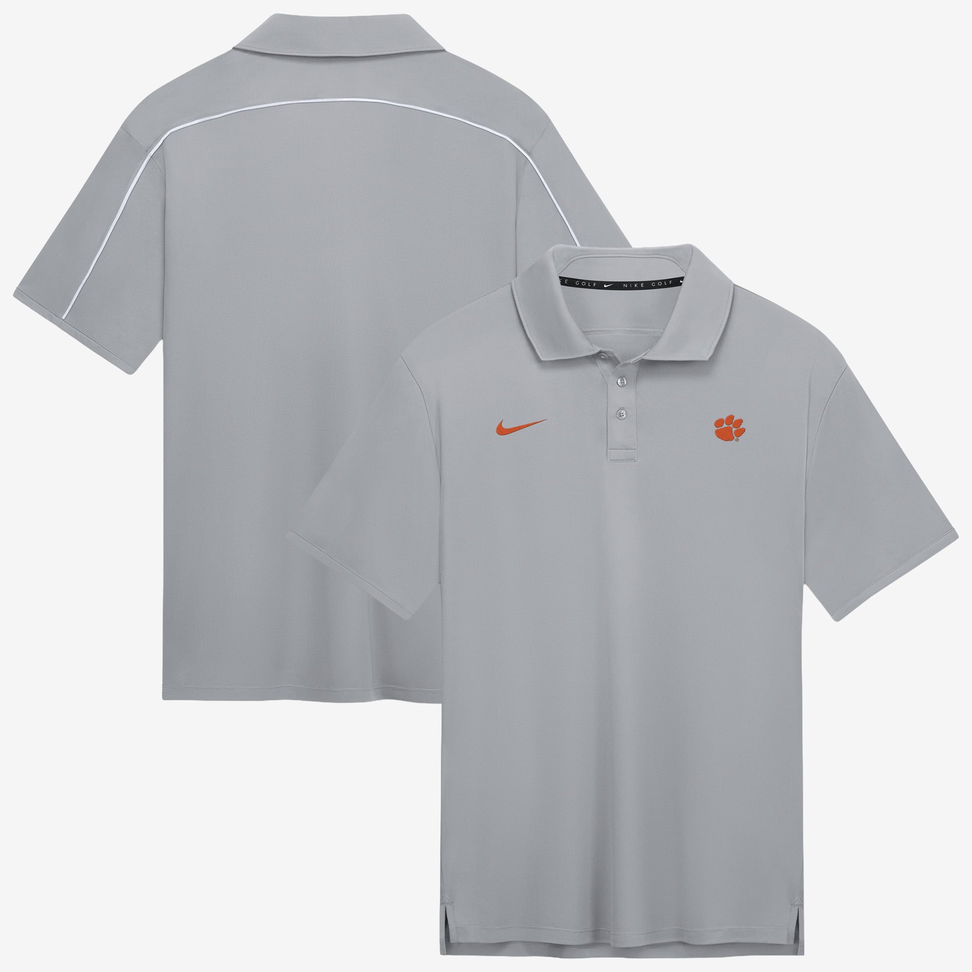 Polo Nike gris Clemson Tigers Par Dri-FIT pour homme