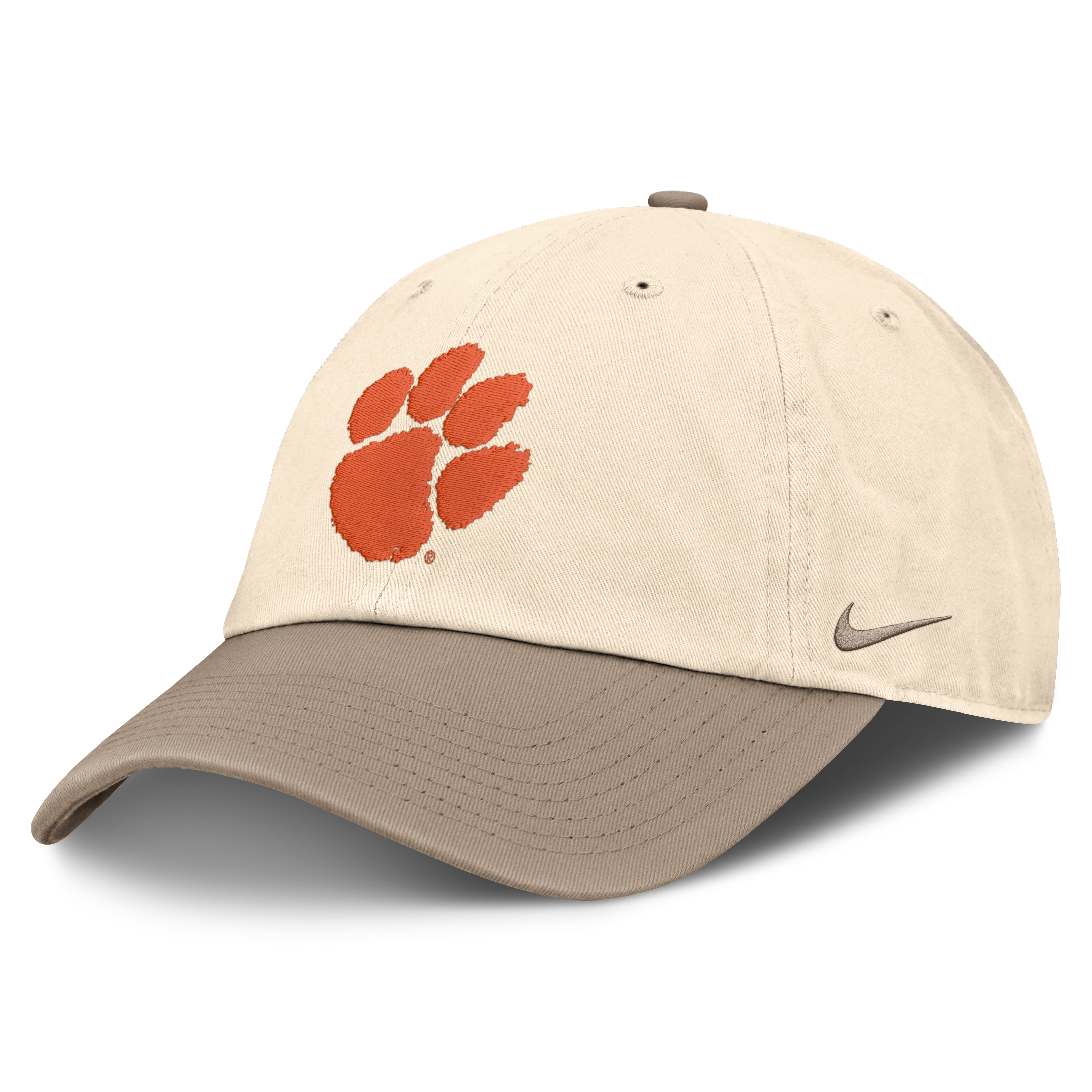 Casquette ajustable bicolore Nike Clemson Tigers, coloris naturel/kaki, pour homme