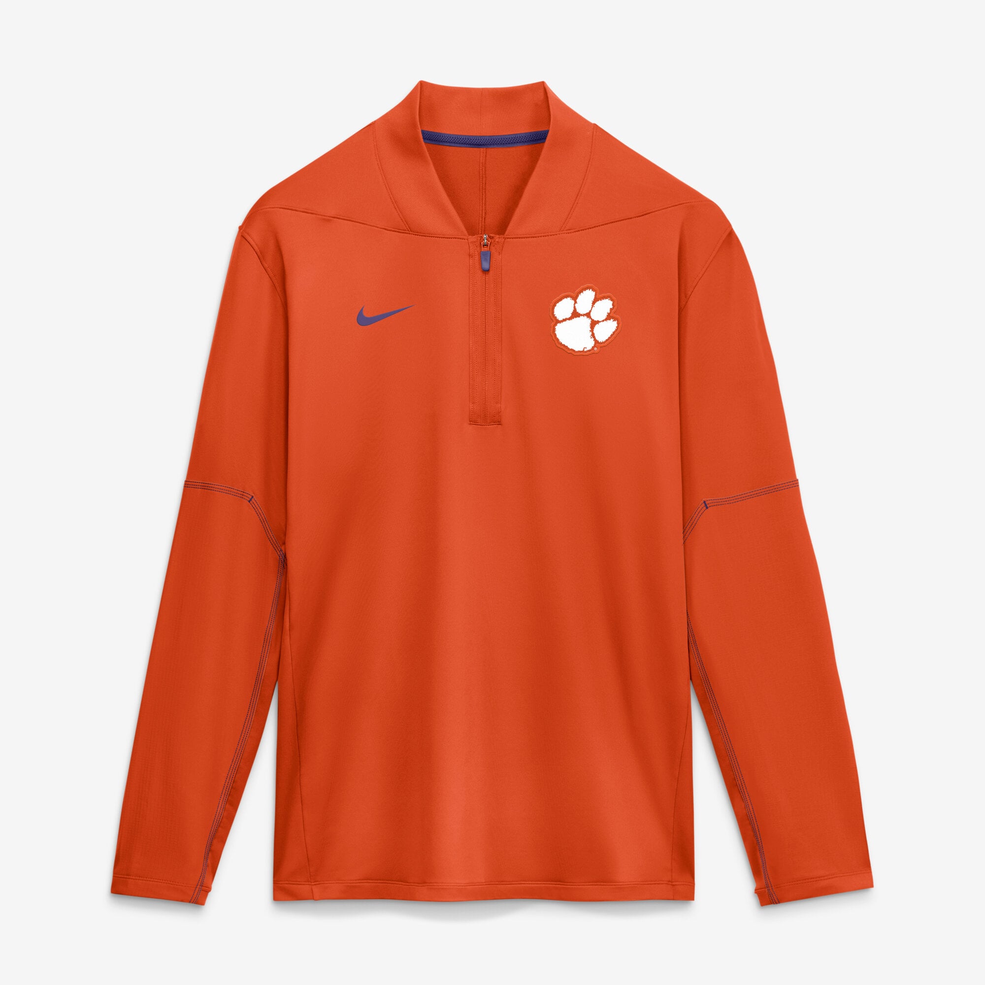 Men's Nike Orange Clemson Tigers 2026 Sideline Midweight Half-Zip Dri-FIT Pullover