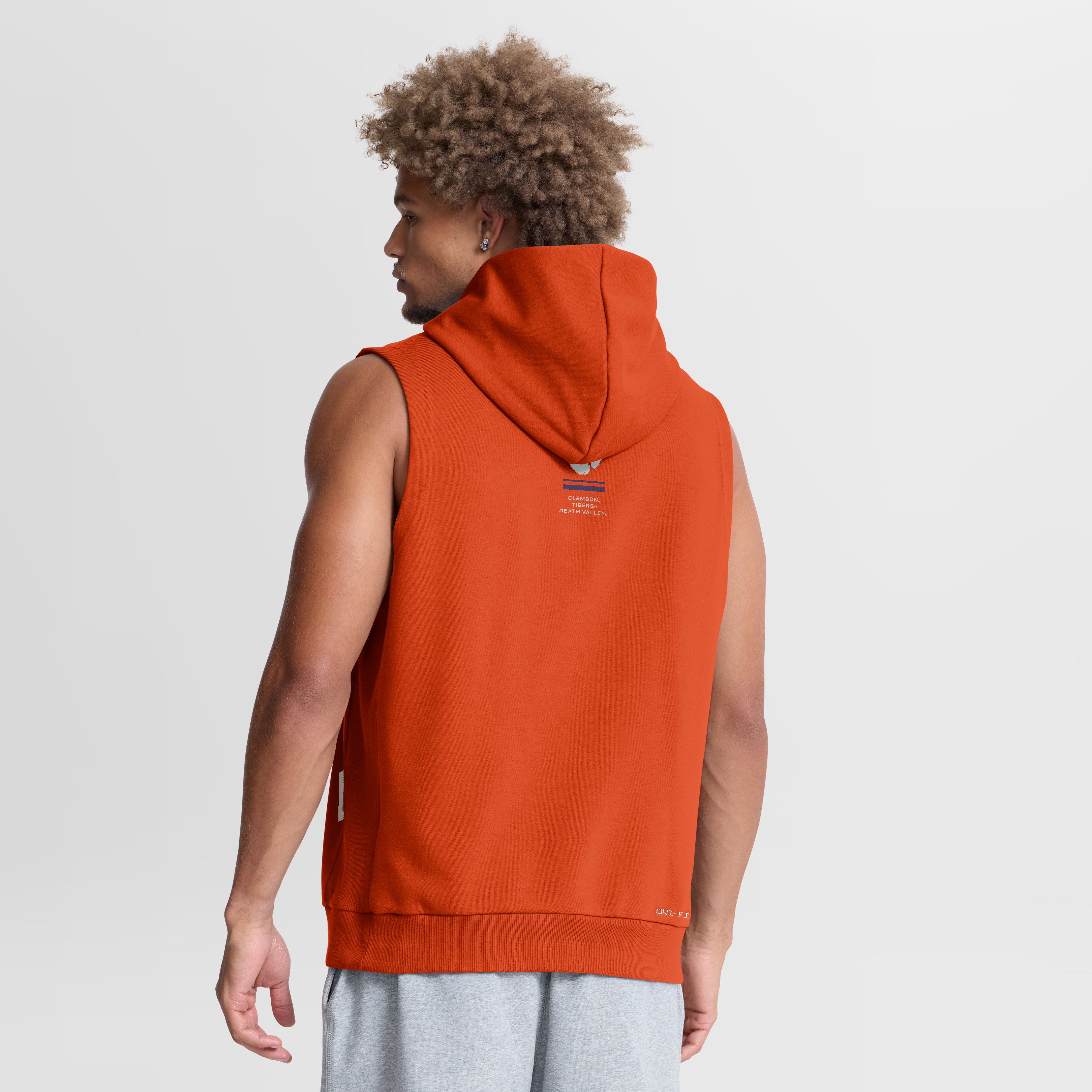 Men's Nike Orange Clemson Tigers 2026 Sideline Sleeveless Dri-FIT Hoodie
