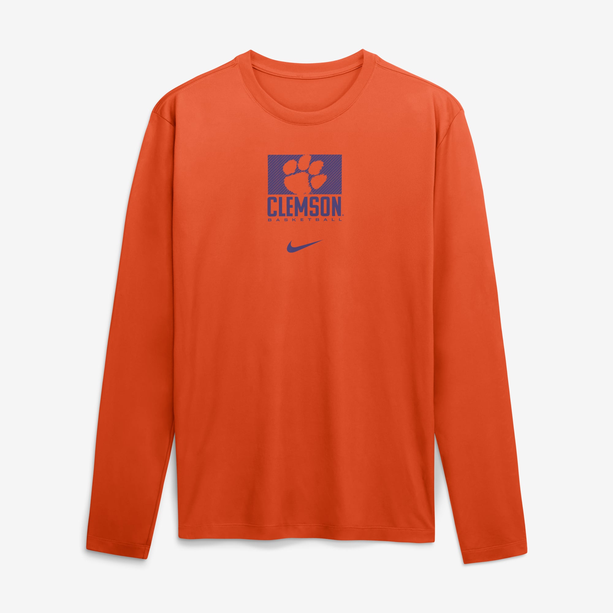 T-shirt à manches longues Nike orange Clemson Tigers Courtside Legend Dri-FIT pour homme