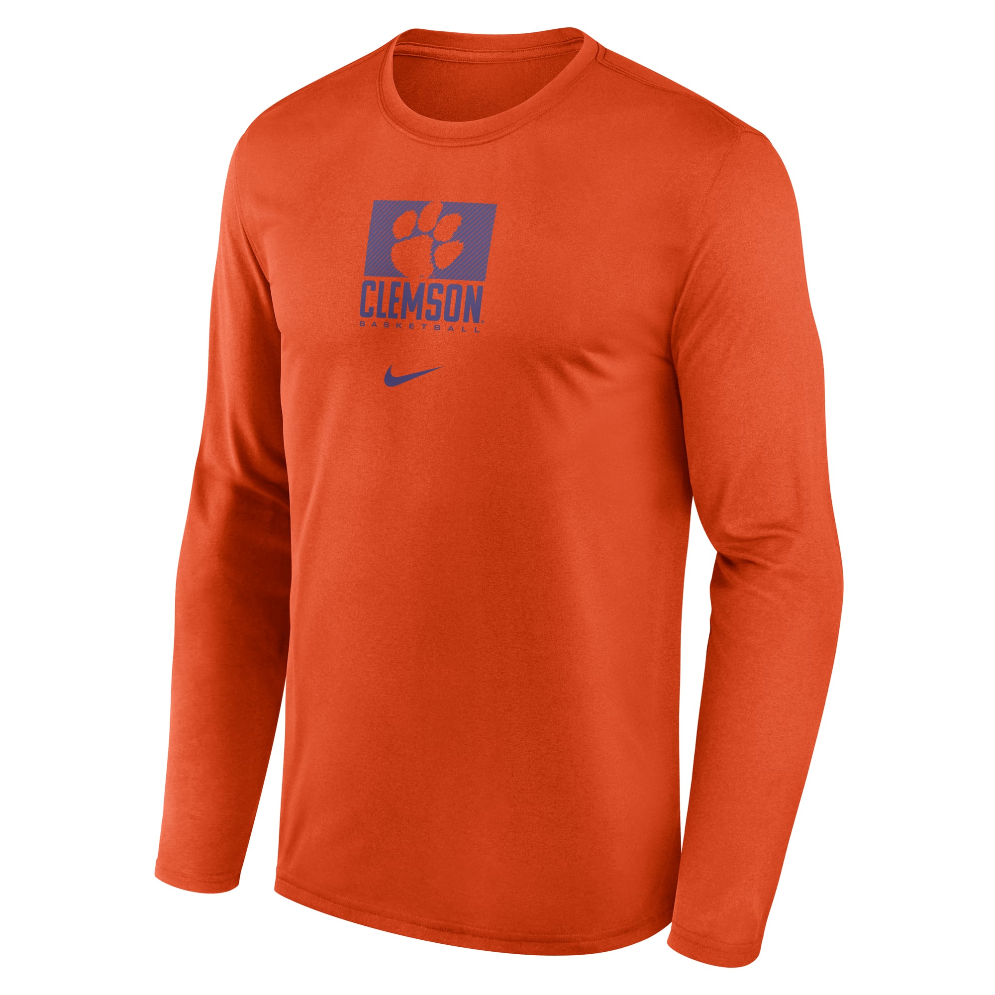 T-shirt à manches longues Nike orange Clemson Tigers Courtside Legend Dri-FIT pour homme