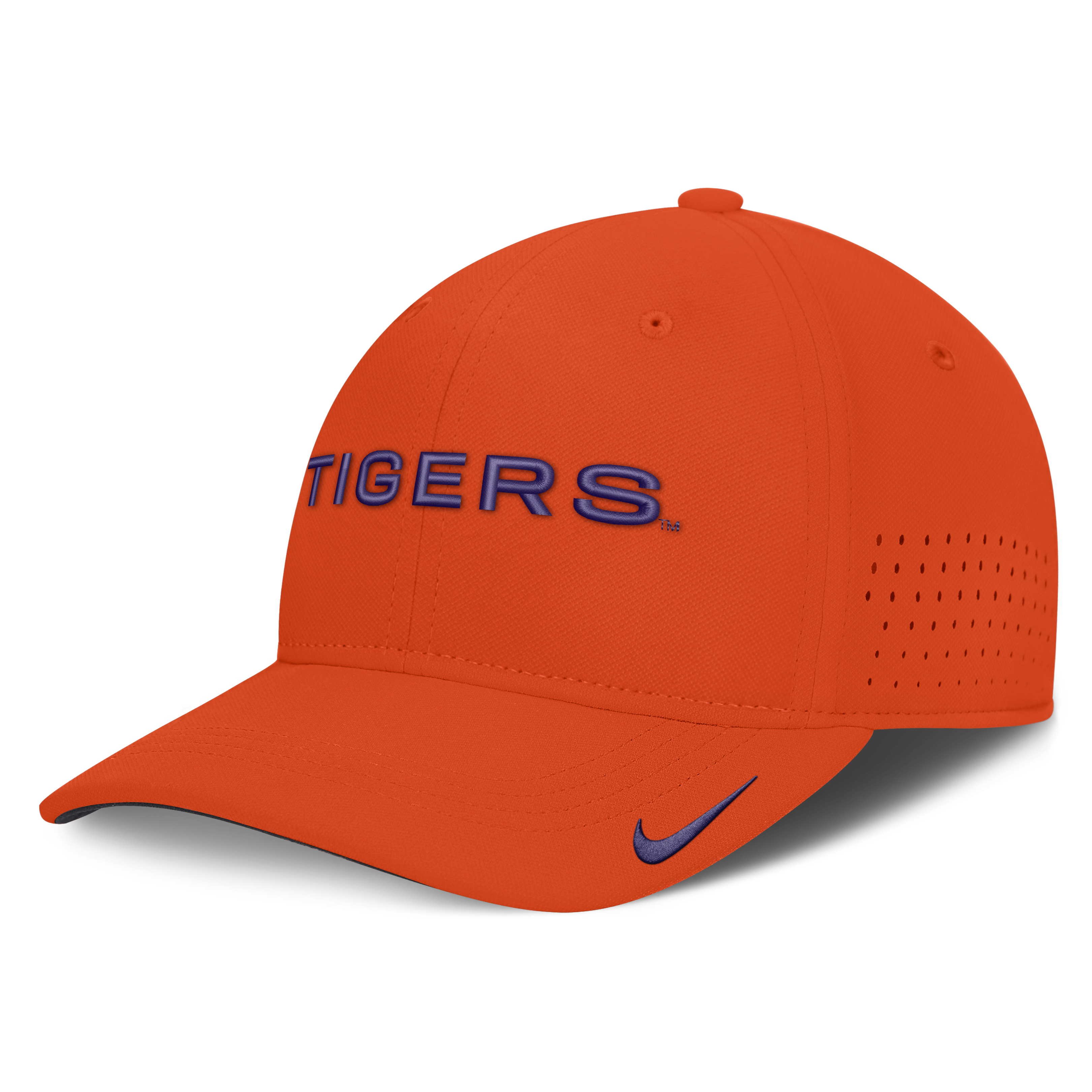 Men's Nike Orange Clemson Tigers Gameday Aerobill Swooshflex Dri-FIT Hat