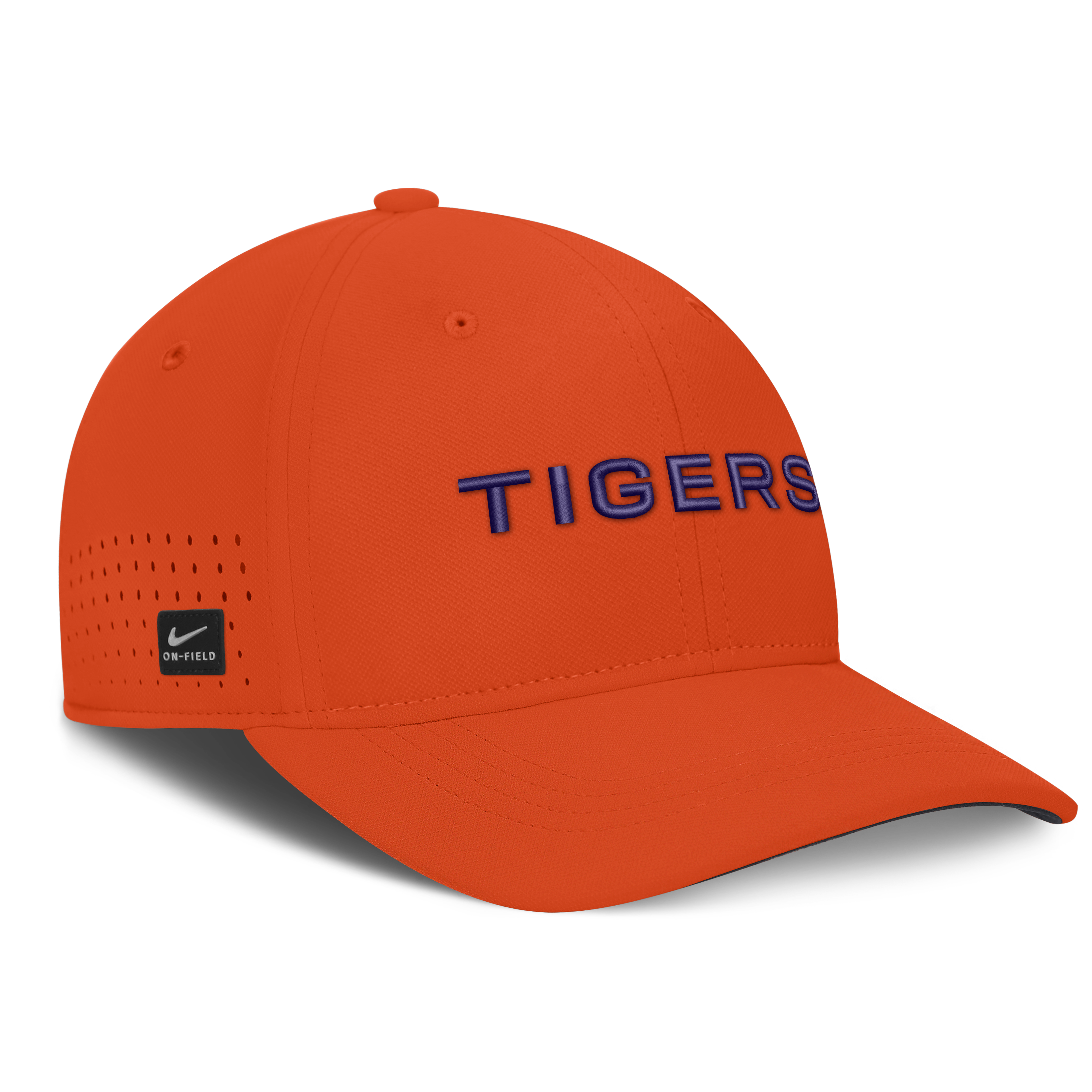 Men's Nike Orange Clemson Tigers Gameday Aerobill Swooshflex Dri-FIT Hat