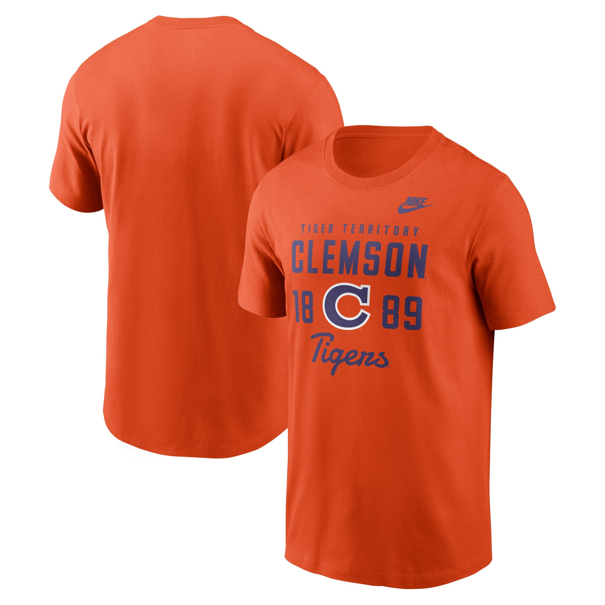 T-shirt Nike orange Clemson Tigers Legacy Stacked Established pour homme