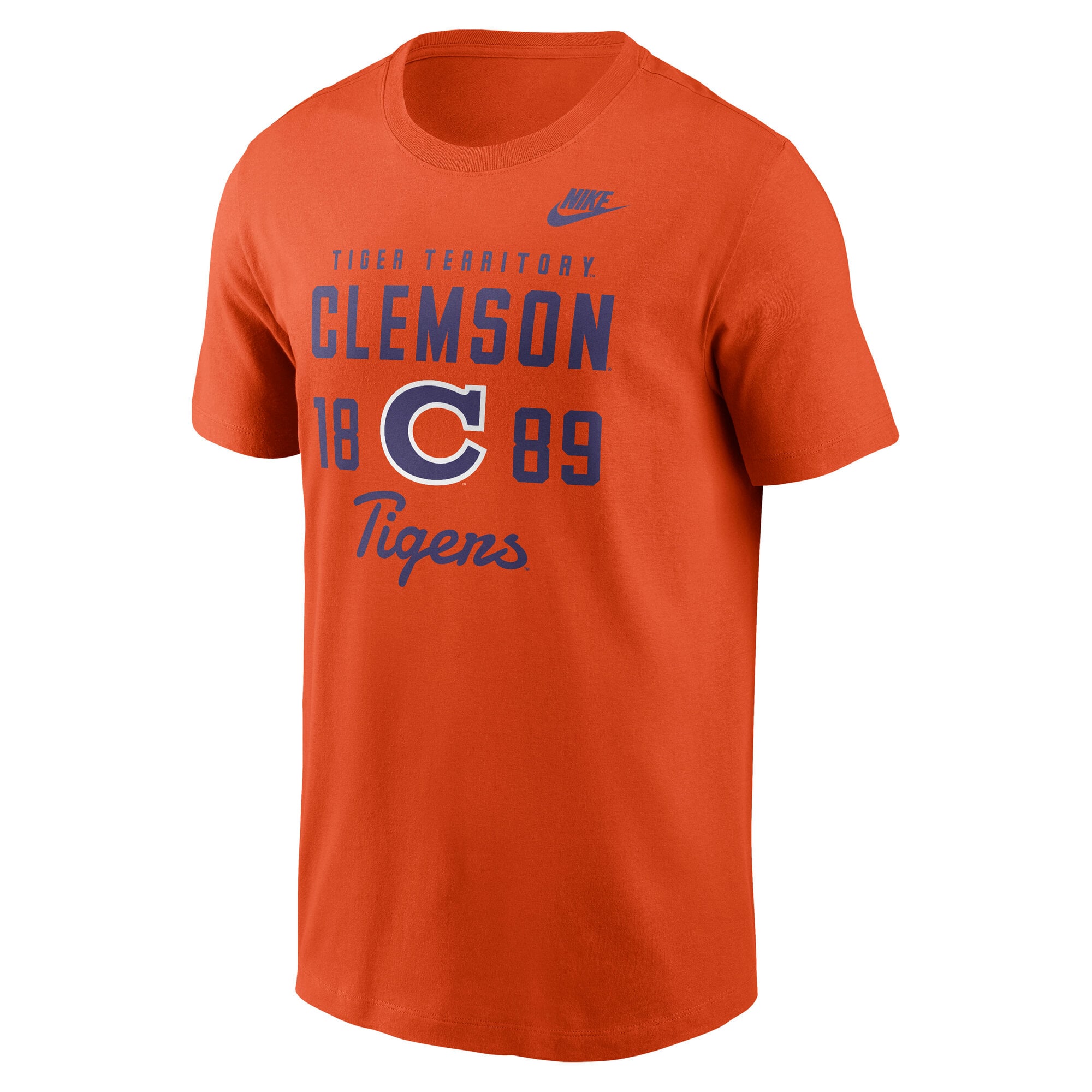 T-shirt Nike orange Clemson Tigers Legacy Stacked Established pour homme