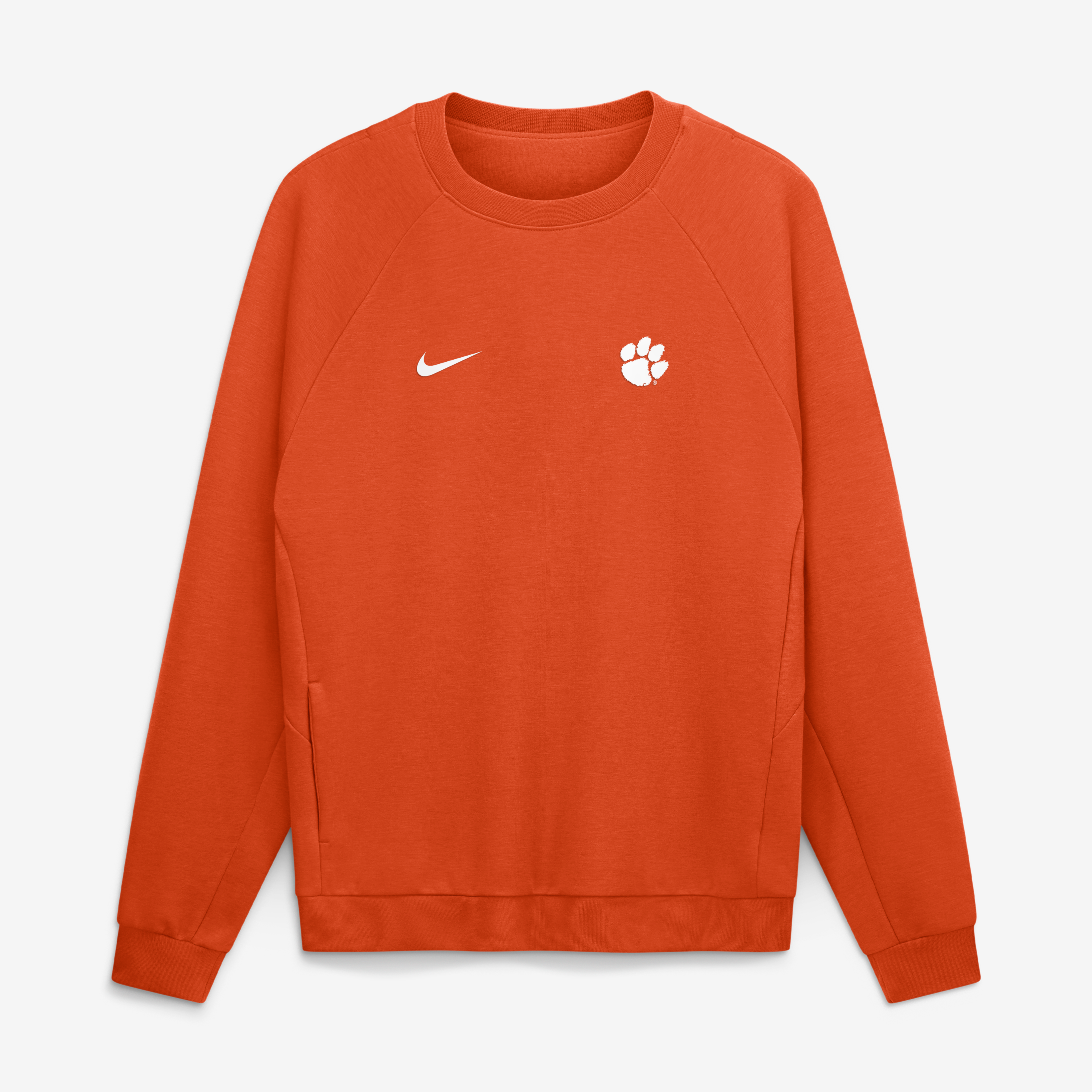 Men's Nike Orange Clemson Tigers Premium Performance Raglan Dri-FIT Sweatshirt