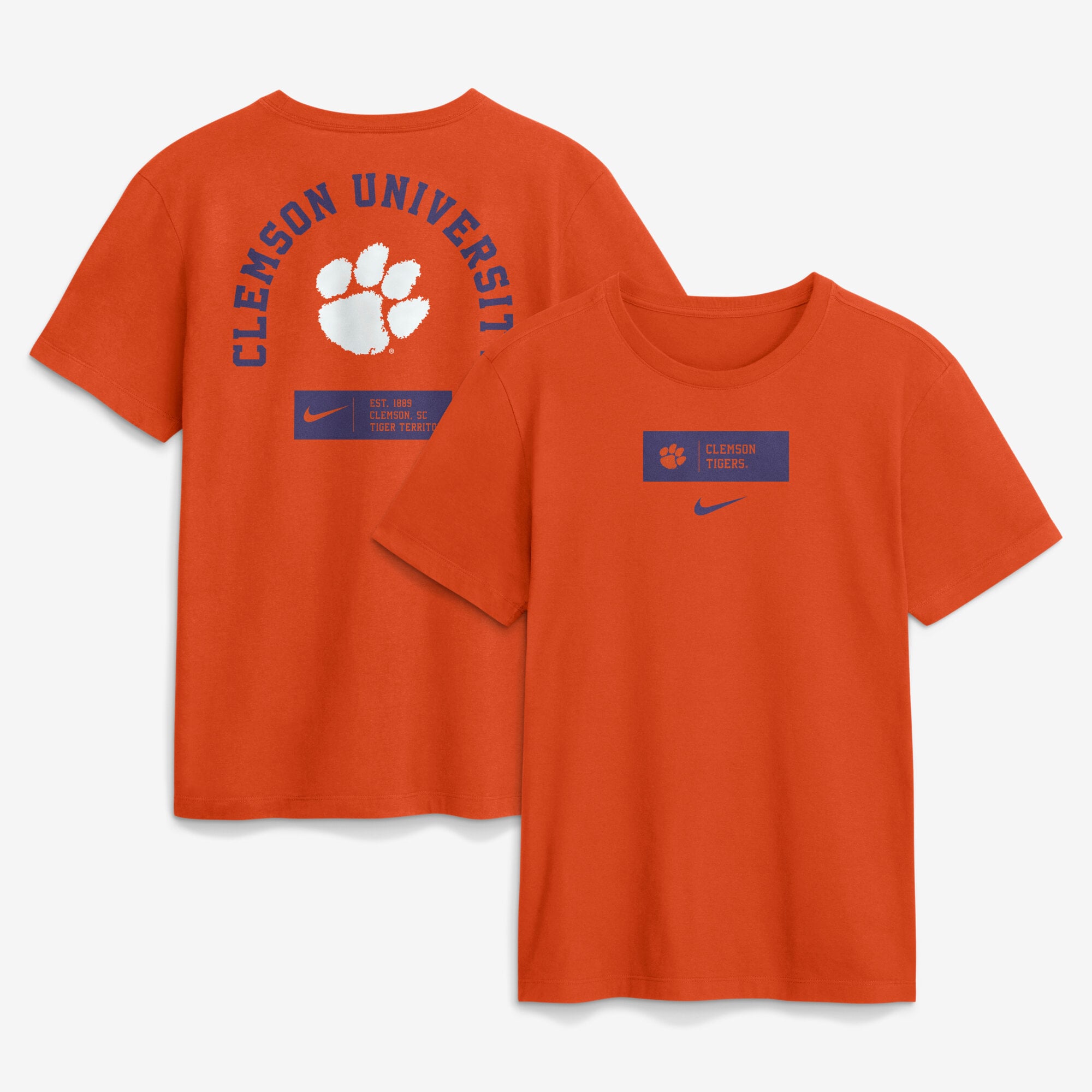 T-shirt Nike orange Clemson Tigers Primetime Crew pour homme