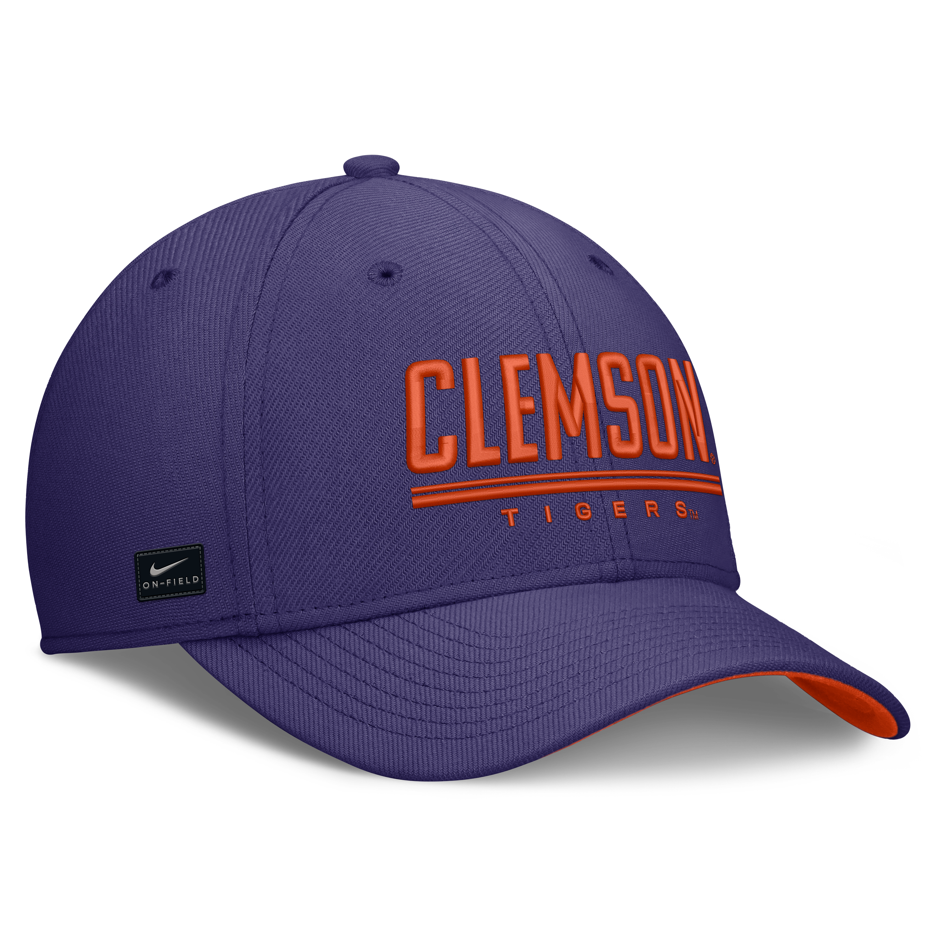 Casquette Nike Swooshflex violette Clemson Tigers Game Day Rise pour homme