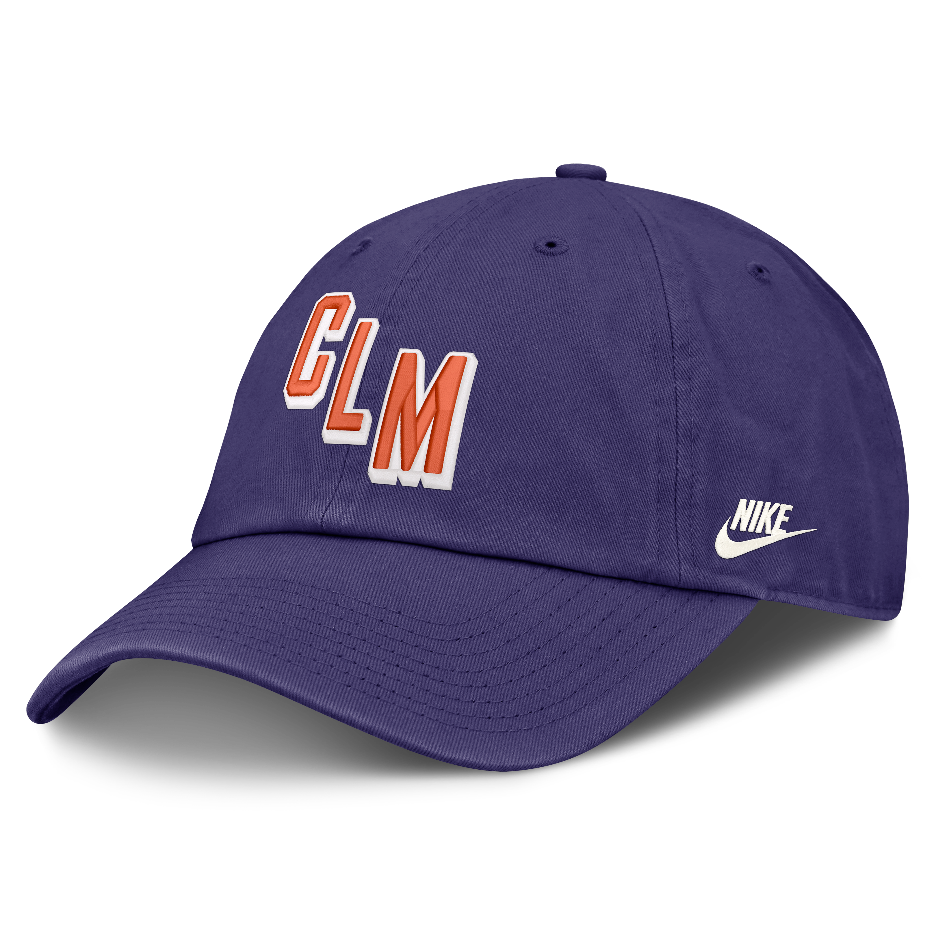 Casquette ajustable Nike violette pour homme, modèle Clemson Tigers Legacy Letter & Mascot Club