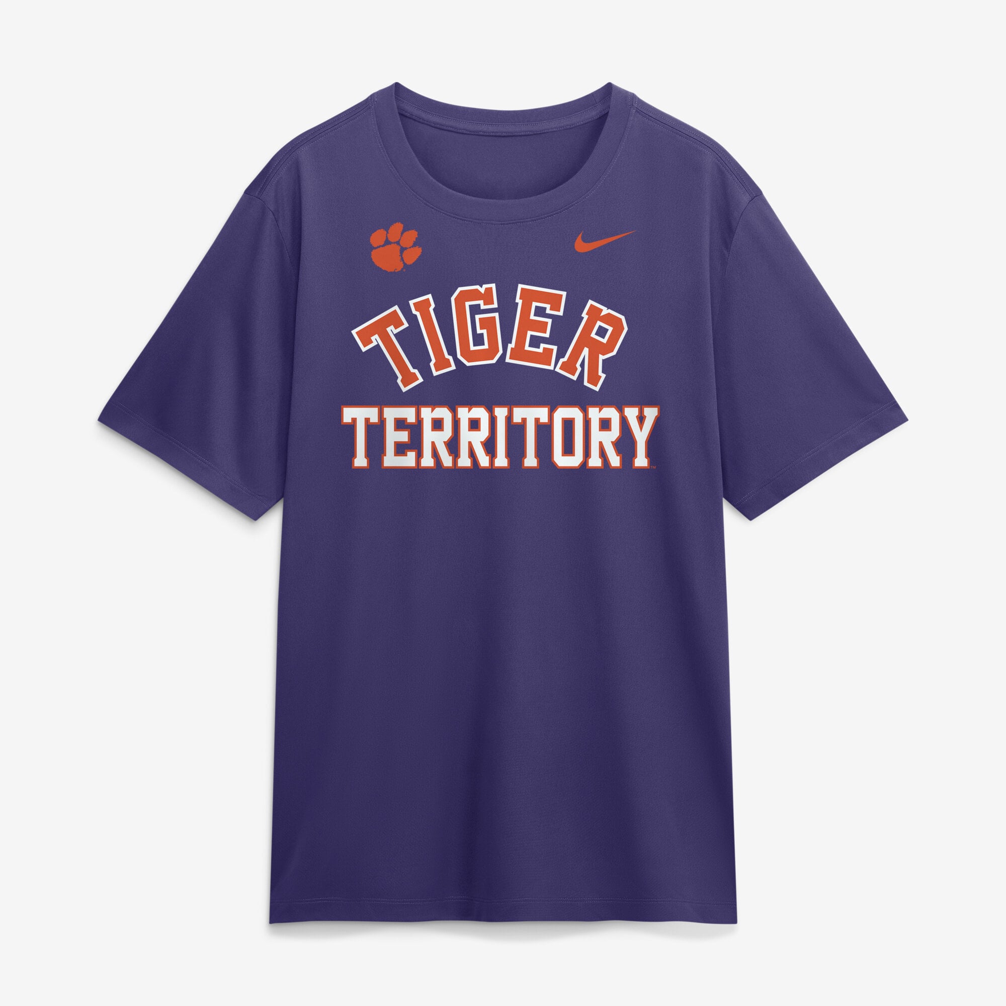T-shirt Nike Dri-FIT Legend Arch Mantra Primetime pour homme, violet Clemson Tigers