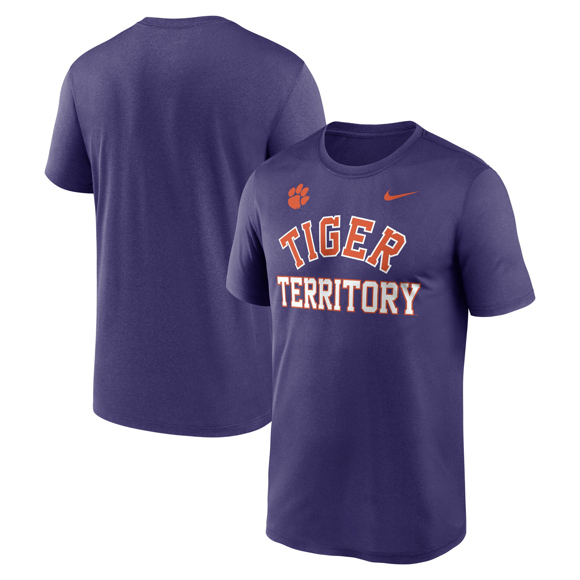 T-shirt Nike Dri-FIT Legend Arch Mantra Primetime pour homme, violet Clemson Tigers