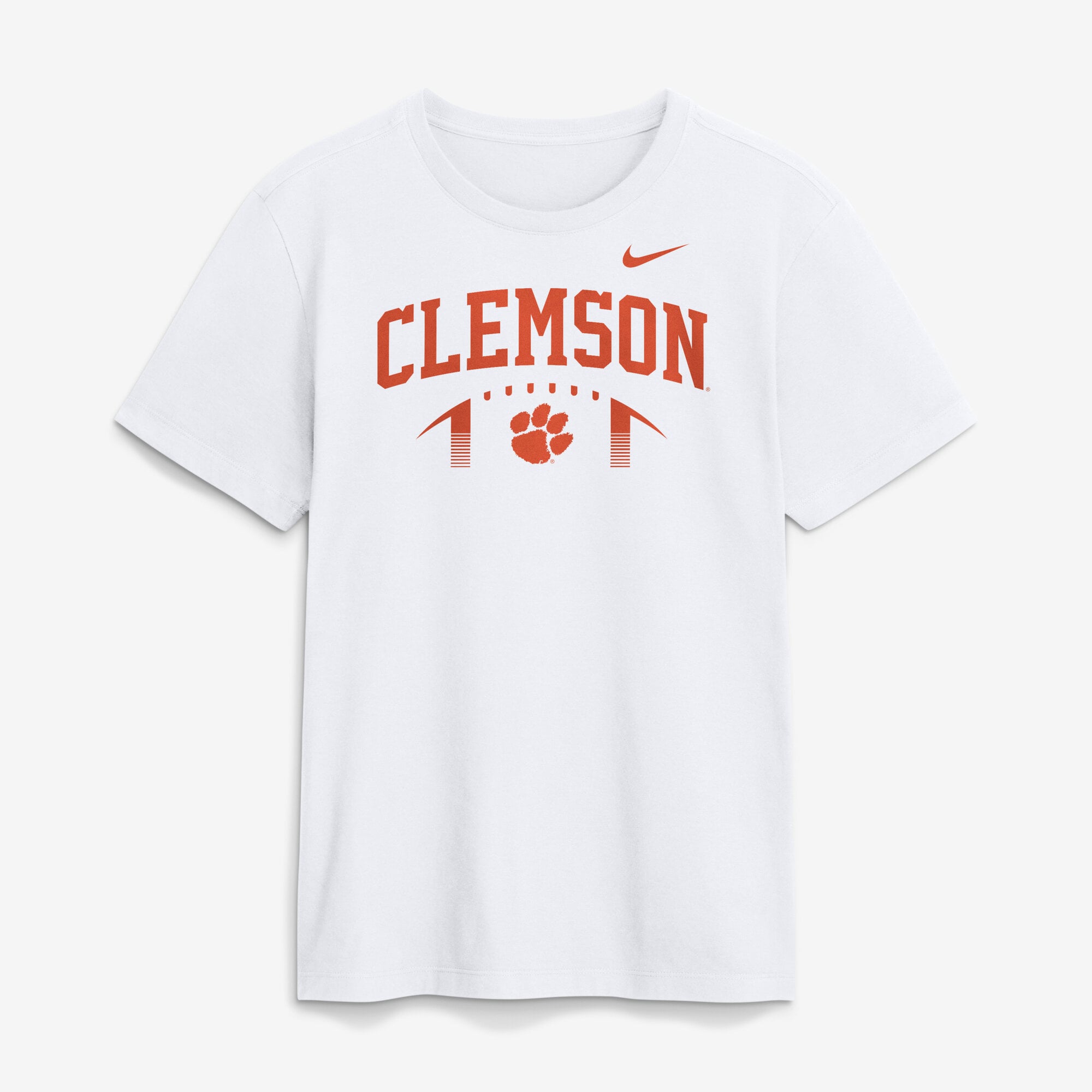 Men's Nike White Clemson Tigers Primetime Football Icon T-Shirt