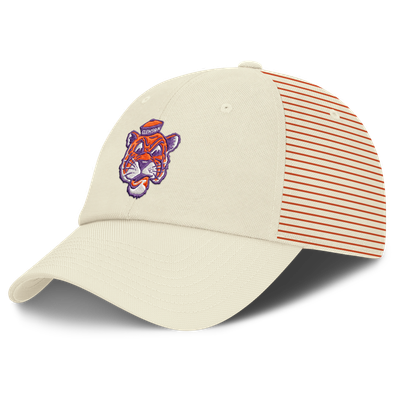 Casquette ajustable à rayures Nike Vault Logo Clemson Tigers - Blanche