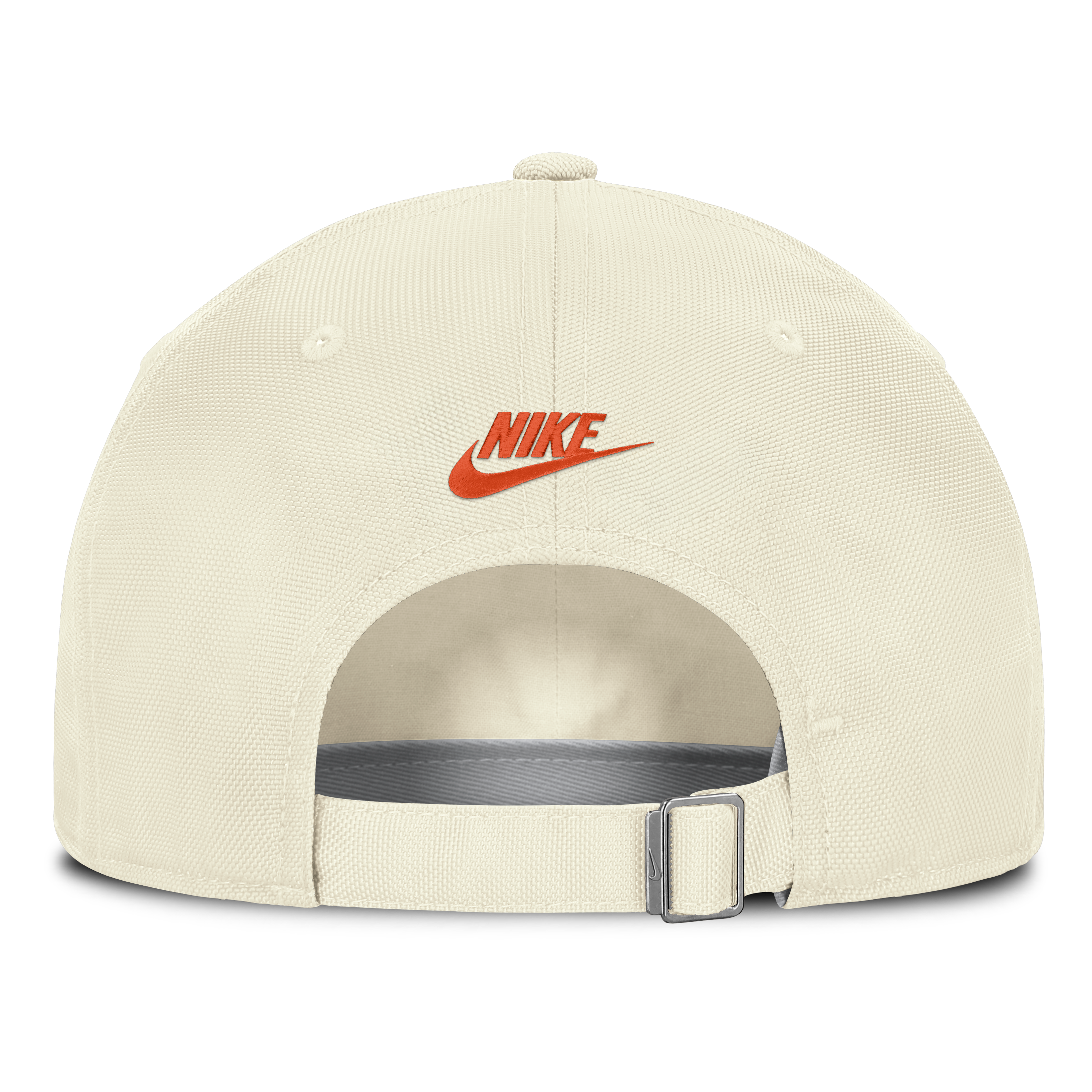 Casquette Nike blanche pour homme avec logo Vault des Clemson Tigers, rayée, style club, technologie Dri-FIT et ajustable