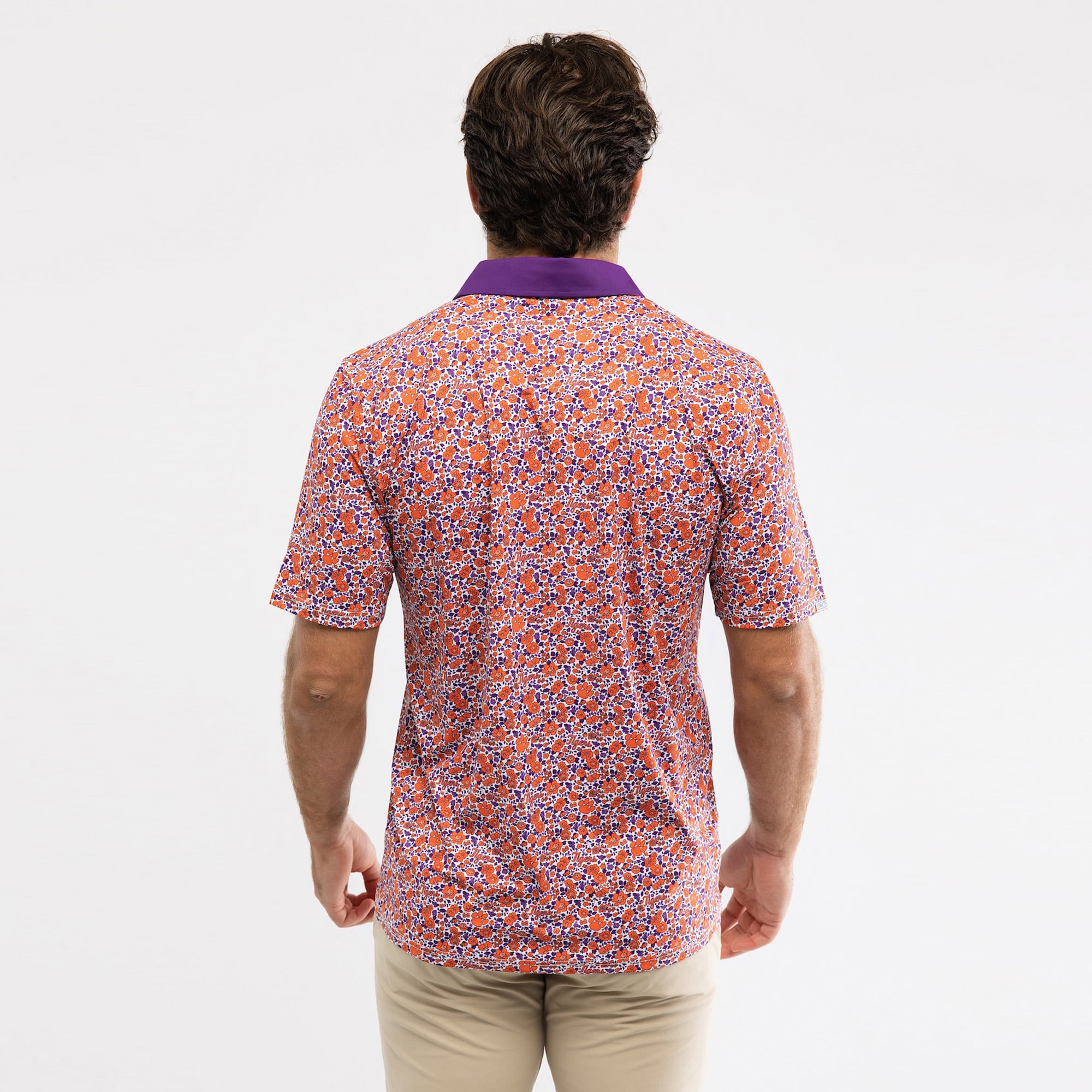 Men's Smith & Quinn Orange Clemson Tigers Poppies Teddy Polo
