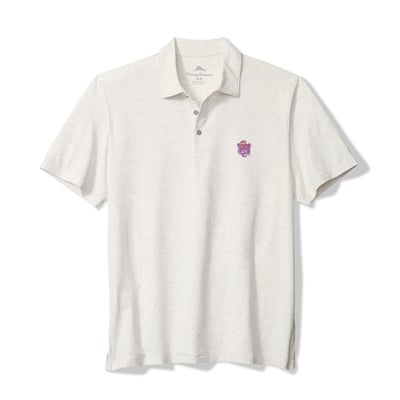Polo Tommy Bahama Palm Dunes IslandZone des Clemson Tigers - Blanc