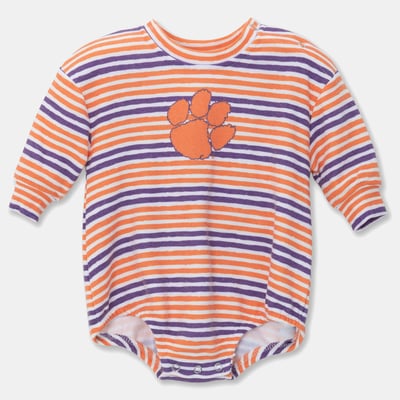 Body en polaire douillet pour nouveau-né et bébé ZooZatz Clemson Tigers - Orange