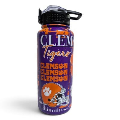 Clemson Tigers Pegasus 32oz Stainless Steel ProPress Water Bottle