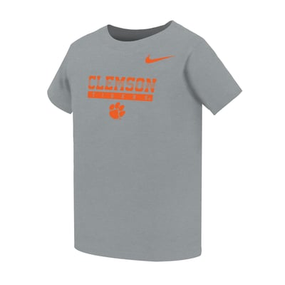 Clemson Tigers Nike Toddler Name Bar Legend Dri-FIT T-Shirt - Gray