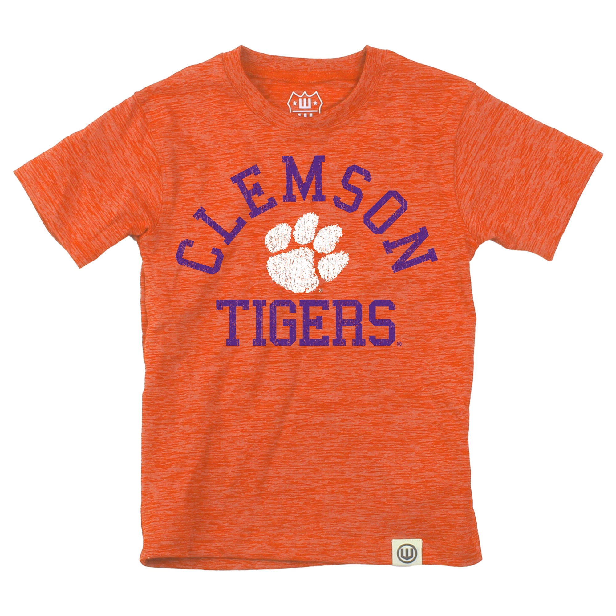 Ensemble t-shirt et short Wes & Willy Orange Clemson Tigers en laine nuageuse pour tout-petits