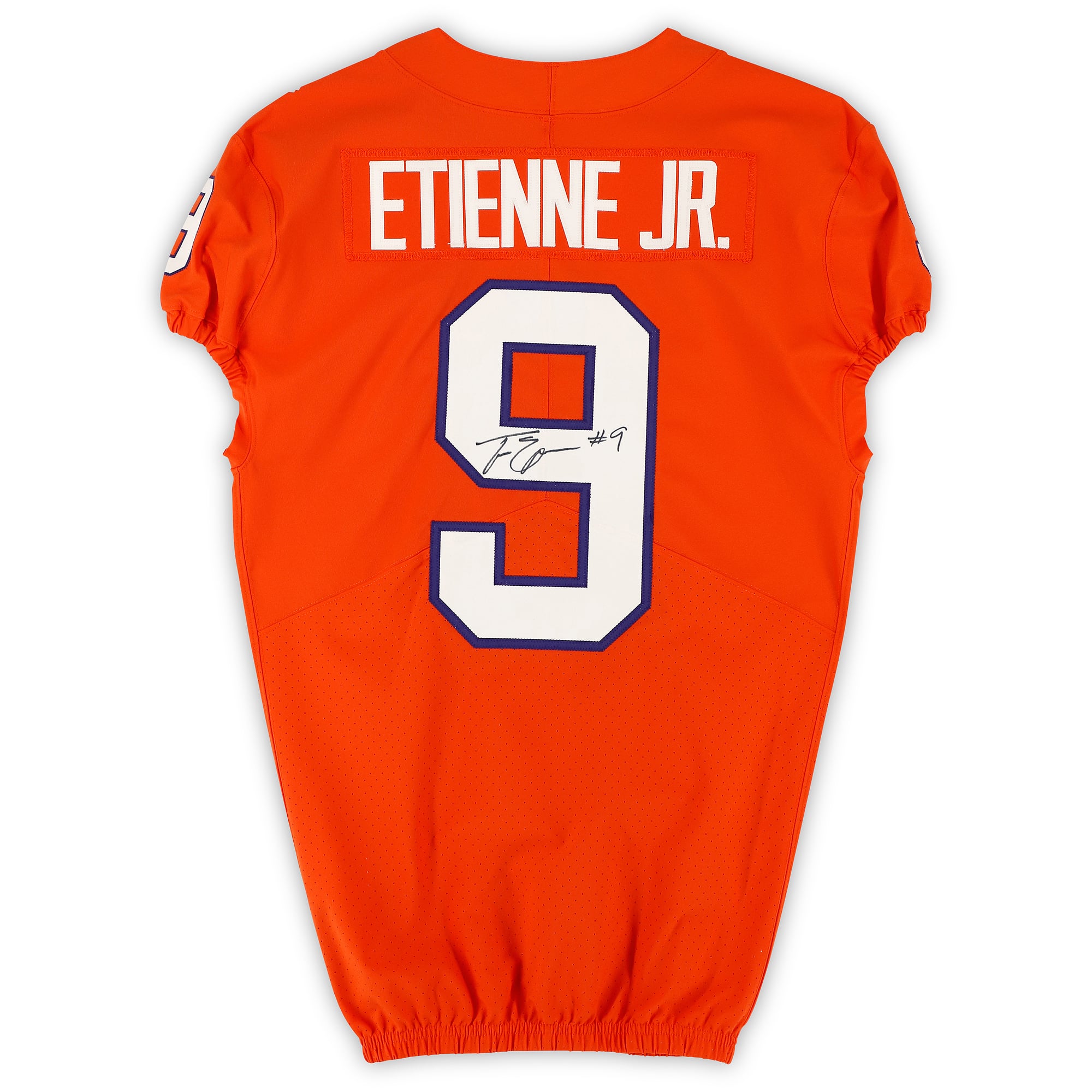 Maillot orange n° 9, autographié par Travis Etienne Jr, des Clemson Tigers, saison 2019 de football universitaire NCAA - Taille 40
