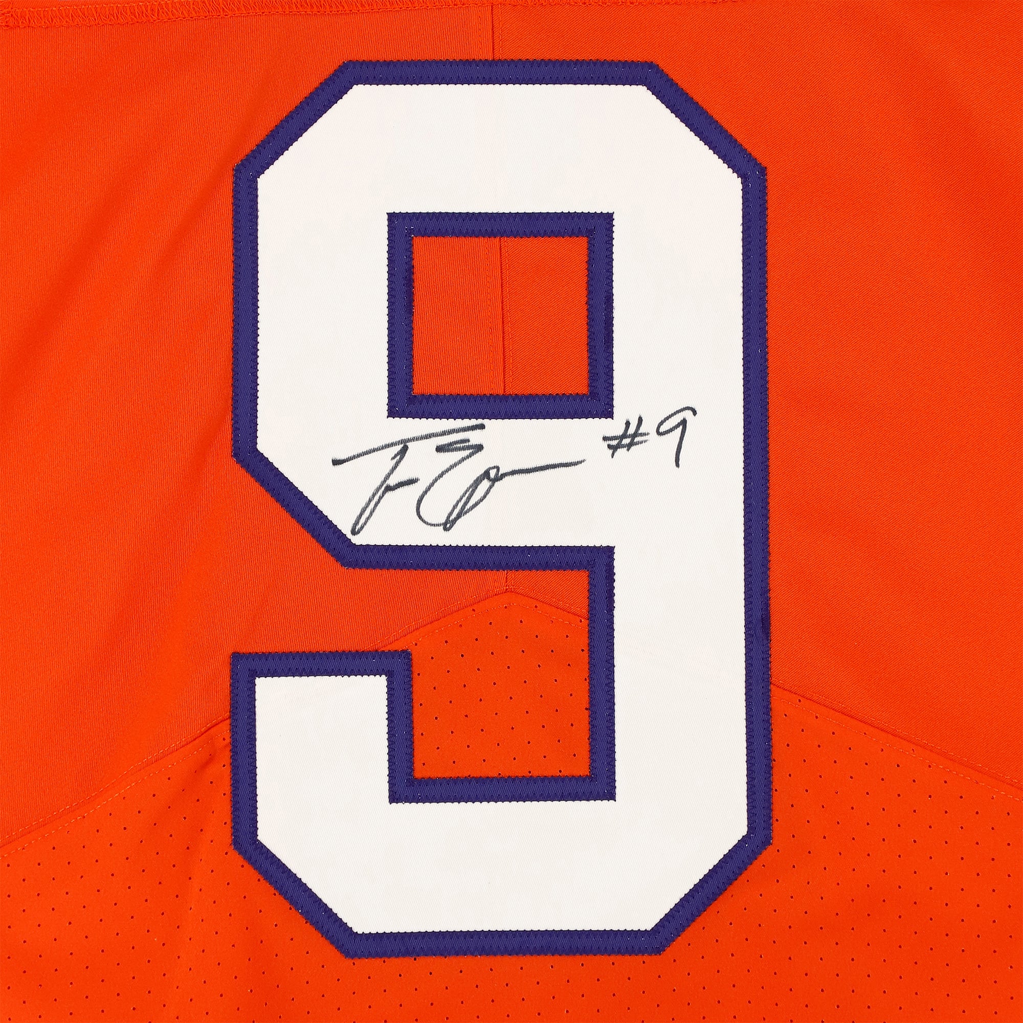 Maillot orange n° 9, autographié par Travis Etienne Jr, des Clemson Tigers, saison 2019 de football universitaire NCAA - Taille 40