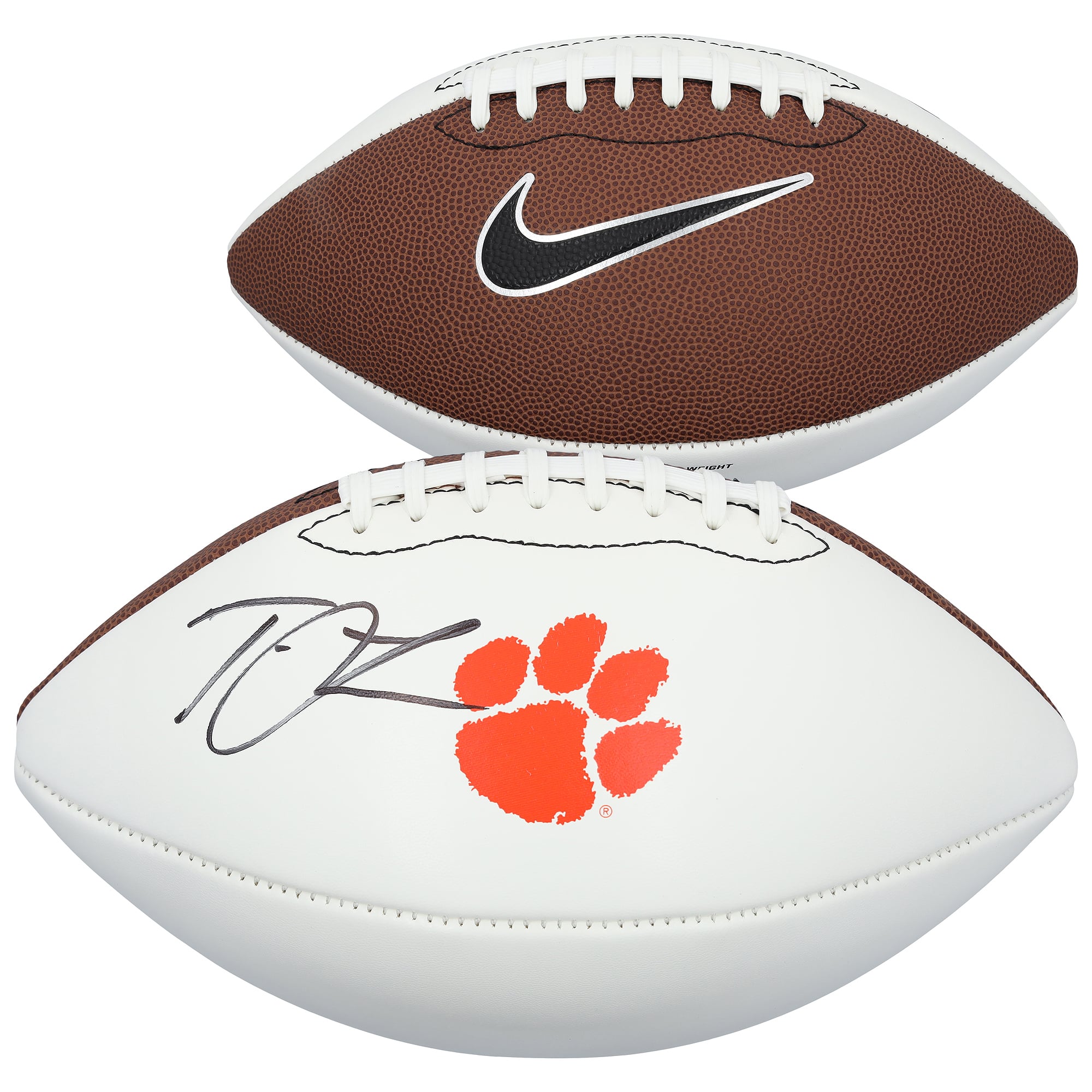 Trevor Lawrence Clemson Tigers Autographed Nike White Panel Football