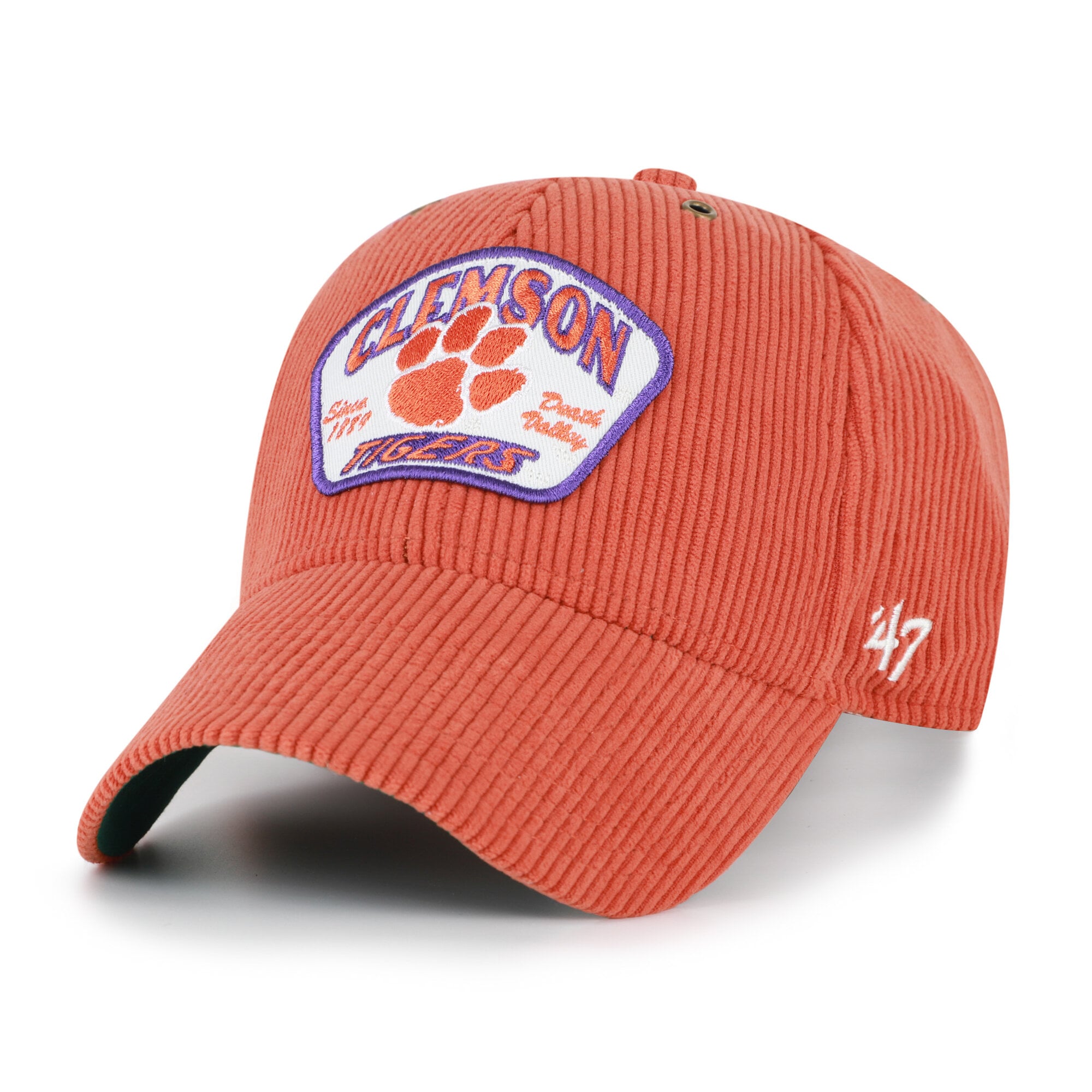 Casquette unisexe ajustable en velours côtelé orange Clemson Tigers '47 Accordia MVP