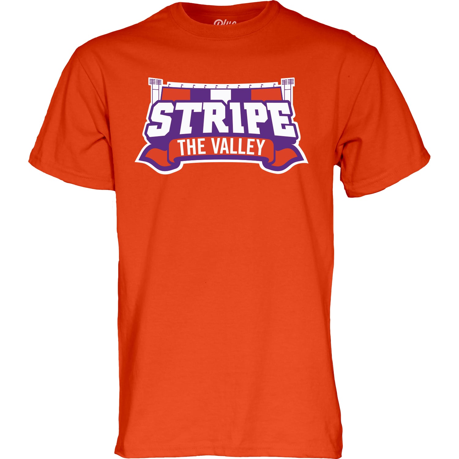 T-shirt unisexe bleu 84 blanc Clemson Tigers Stripe the Valley