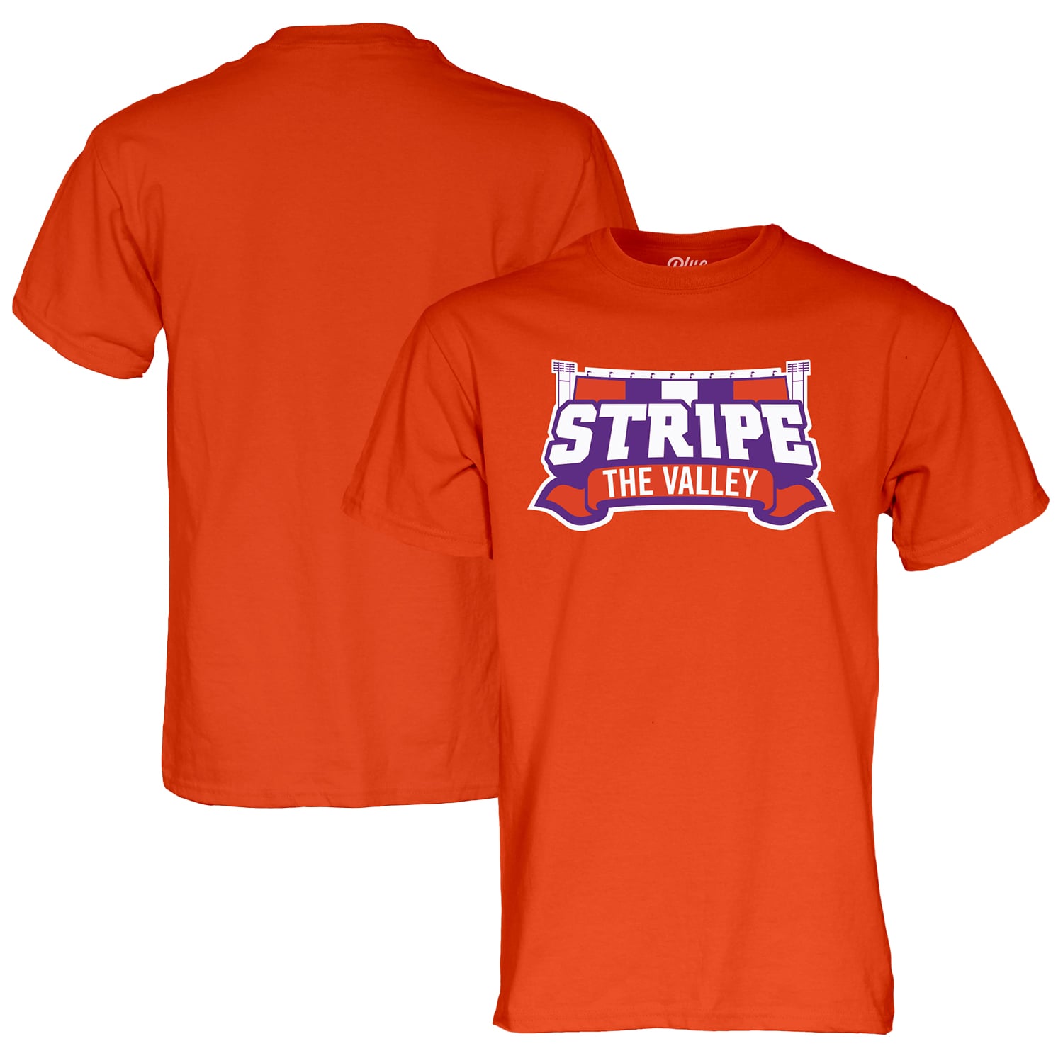 Unisex Blue 84 Clemson Tigers Stripe the Valley T-Shirt