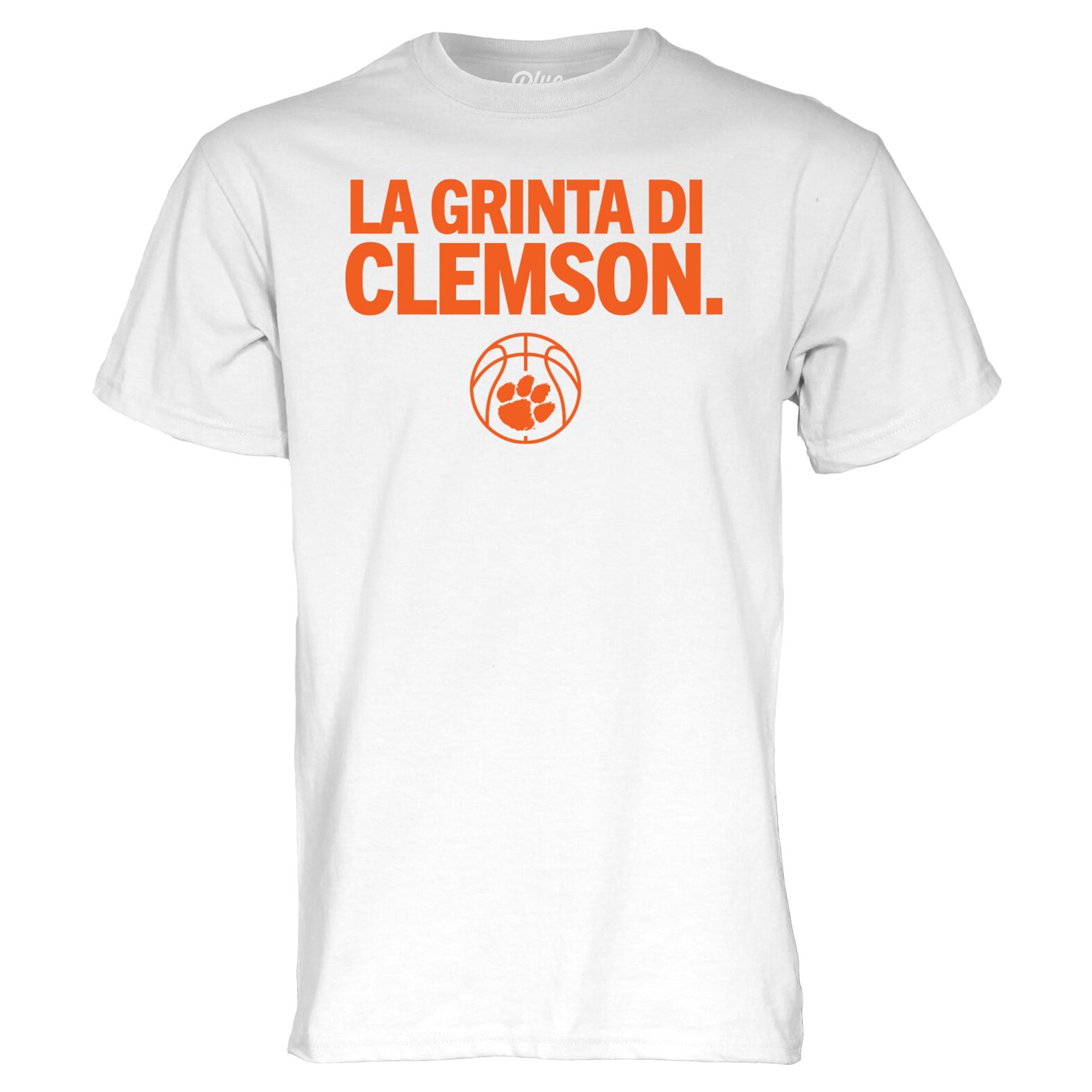 T-shirt unisexe bleu 84 blanc Clemson Tigers Basketball en Italie