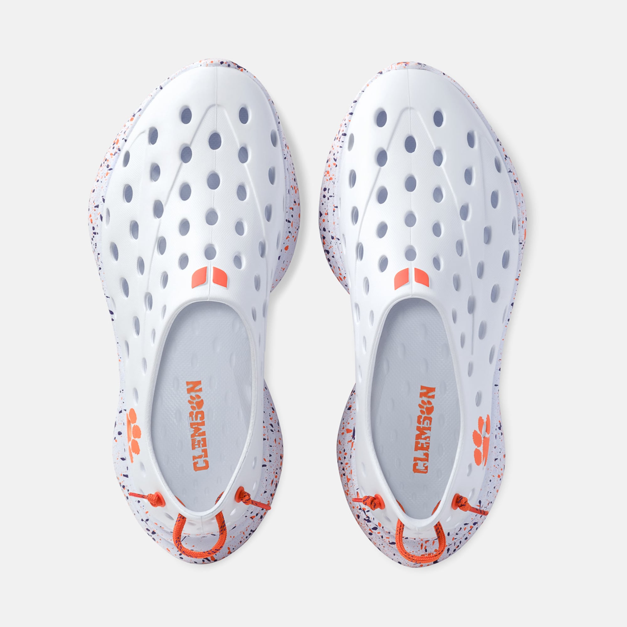 Chaussures unisexes Kane Footwear blanches à pois Clemson Tigers