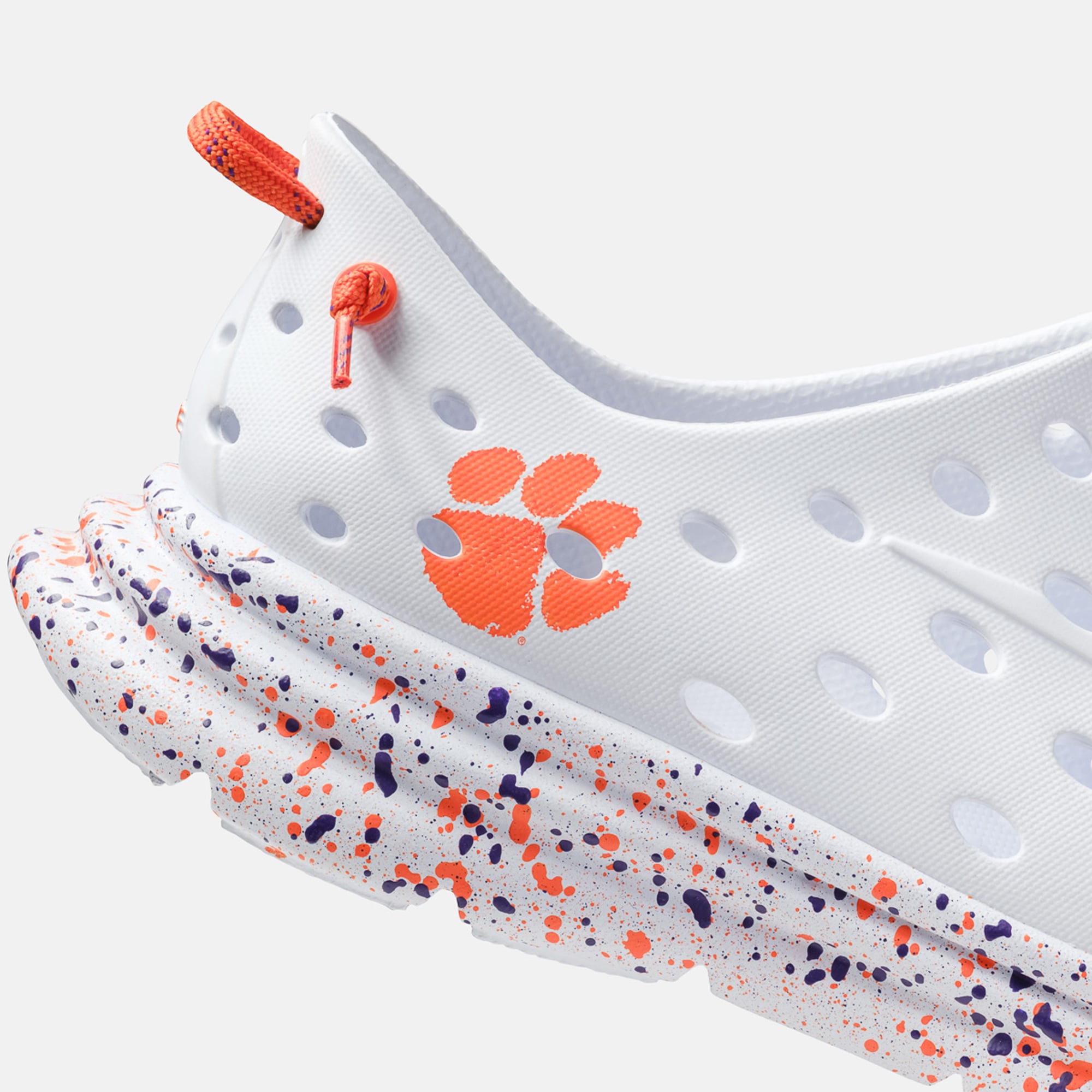 Chaussures unisexes Kane Footwear blanches à pois Clemson Tigers