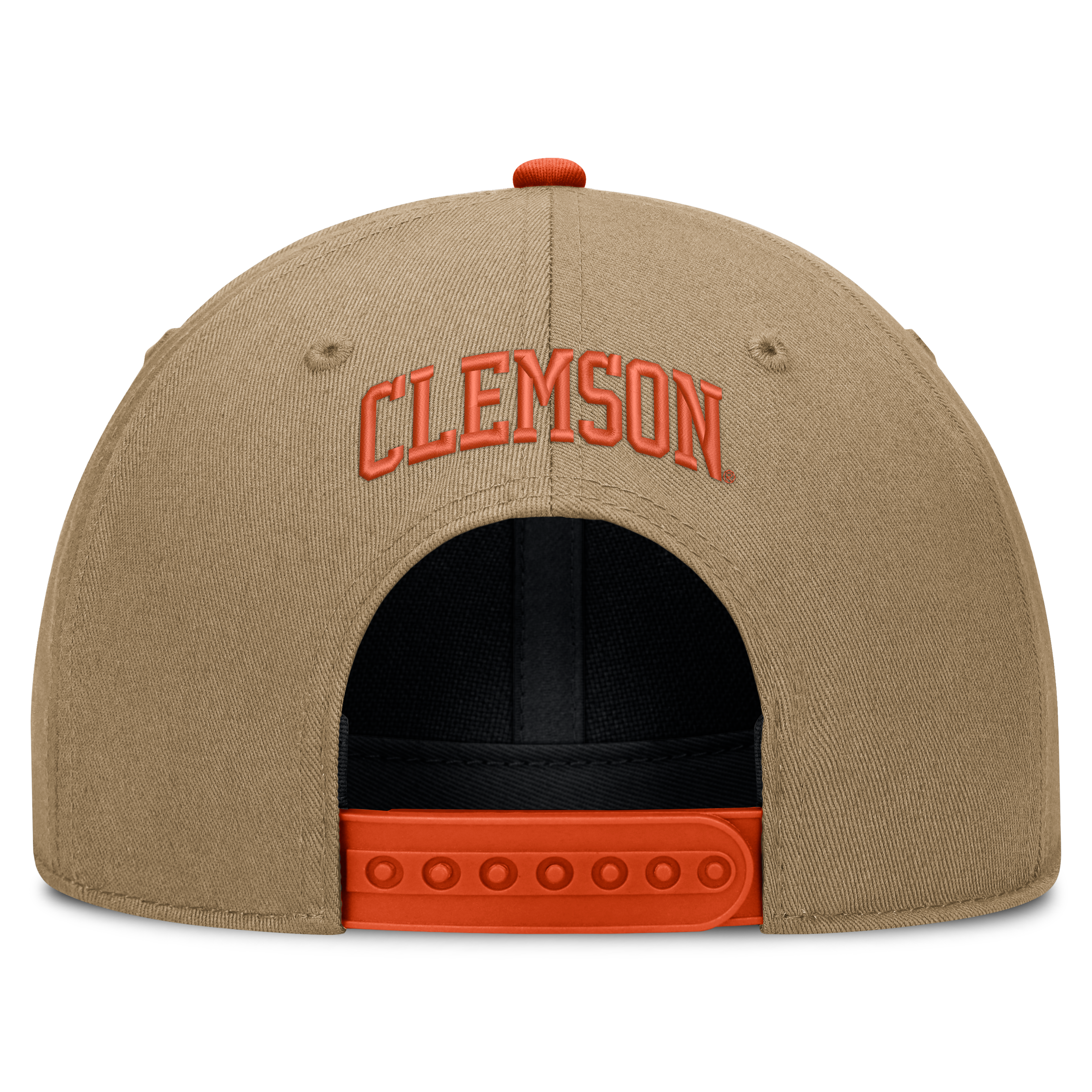 Casquette unisexe Nike beige/orange Clemson Tigers Primetime Rise Dri-FIT ajustable