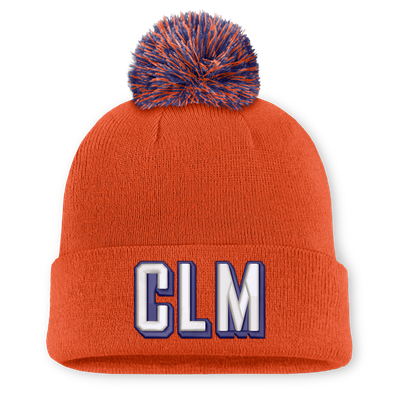 Bonnet unisexe Nike Clemson Tigers avec pompon - Orange