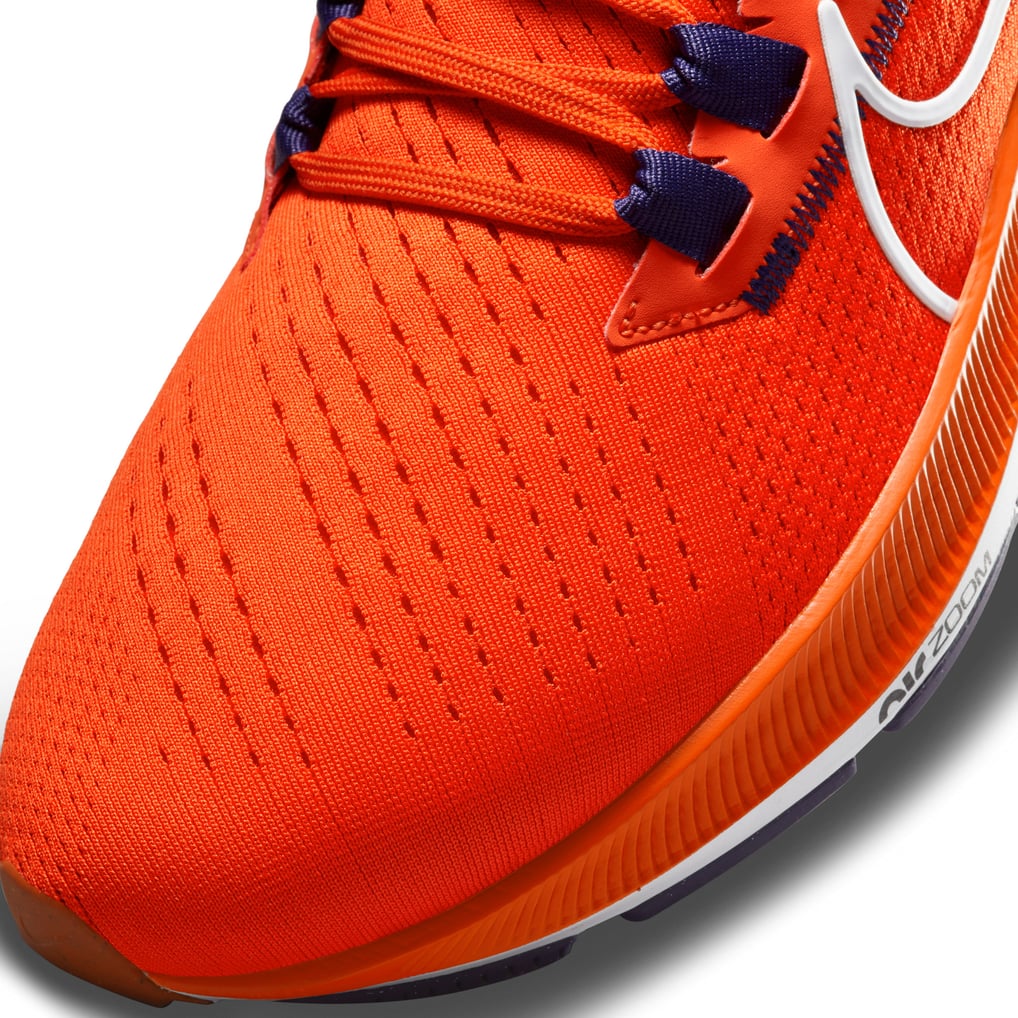 Unisex Nike Orange Clemson Tigers Zoom Pegasus 38 Running Shoe display picture 1