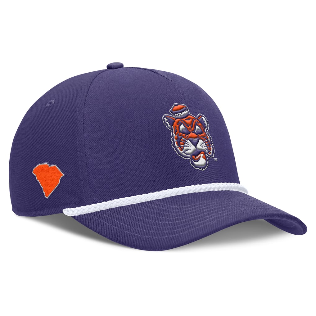 Unisex Nike Purple Clemson Tigers 2026 Basketball Refresh 5-Panel Rope ...