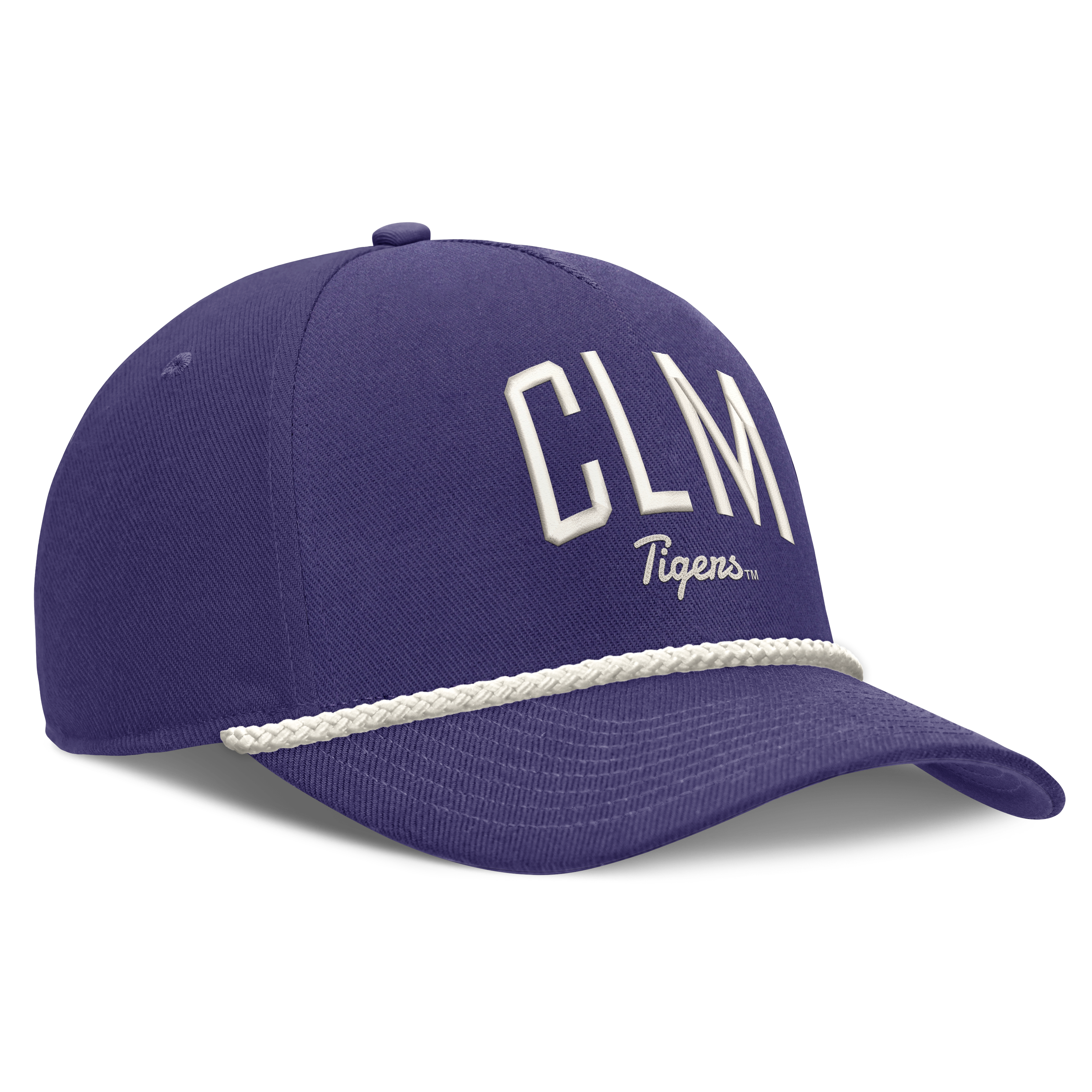 Casquette unisexe Nike violette à lettres Clemson Tigers, taille ajustable.