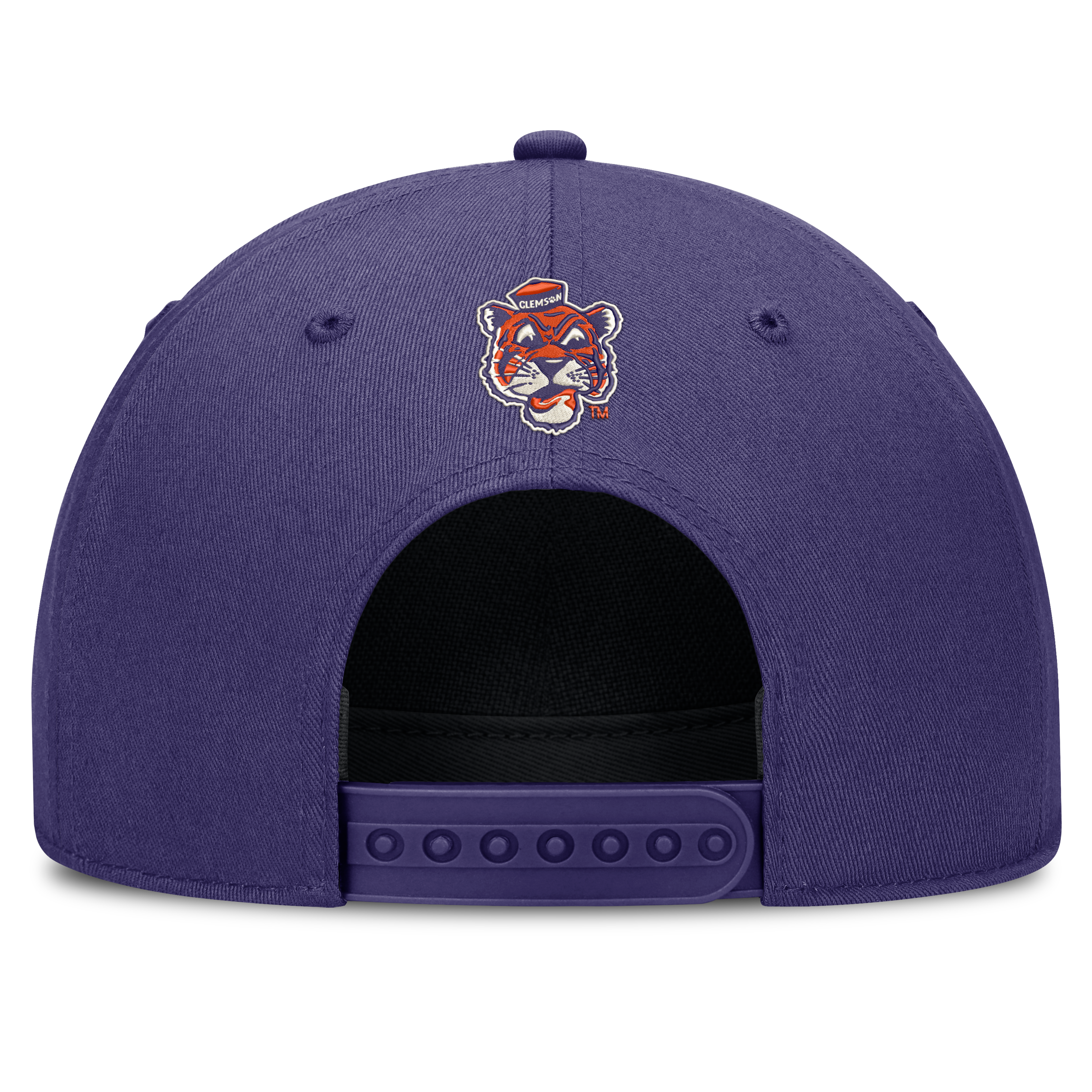 Casquette unisexe Nike violette à lettres Clemson Tigers, taille ajustable.