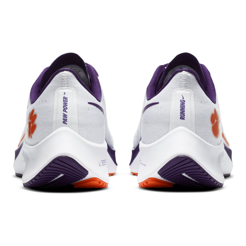 Unisex Nike White Clemson Tigers Pegasus 37 Running Shoes display picture 2