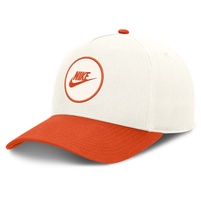 Casquette unisexe Nike Clemson Tigers, logo latéral, taille A ajustable - Blanc/Orange