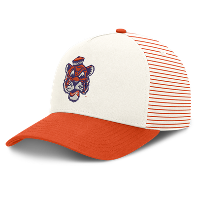 Casquette unisexe Nike Vault rayée à taille ajustable Clemson Tigers - Blanc/Orange